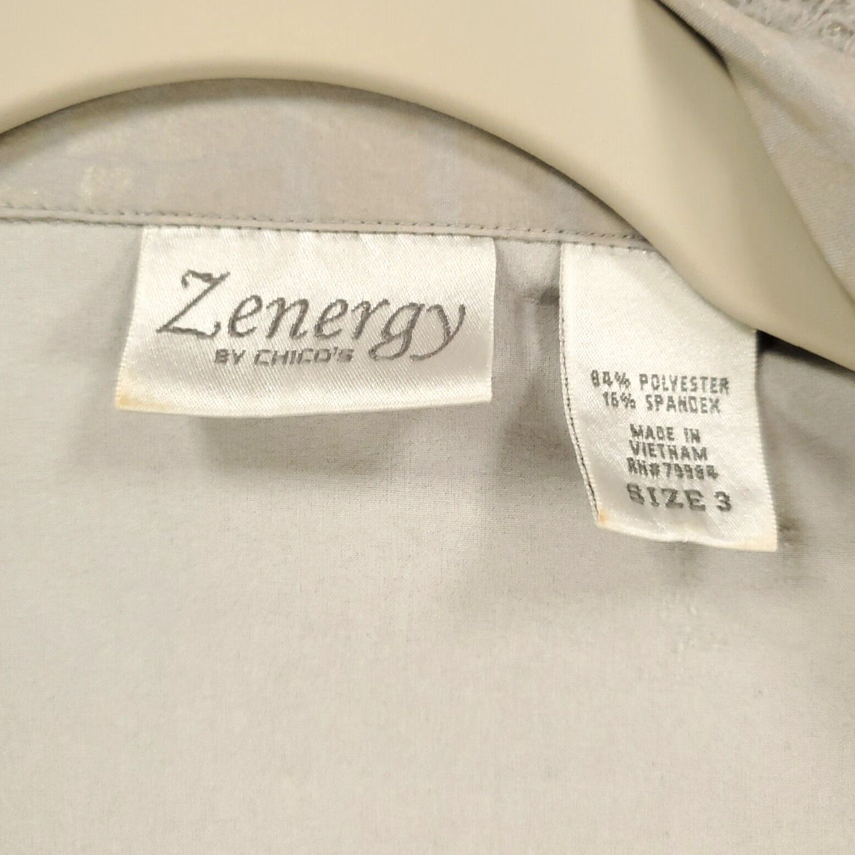 Vintage Chicos Zynergy Jacket Womens XL Adjustable Arms Neck Stretch Gray Full Zip Regular Jacket Size XL / US 12-14 / IT 48-50 - 6 Thumbnail