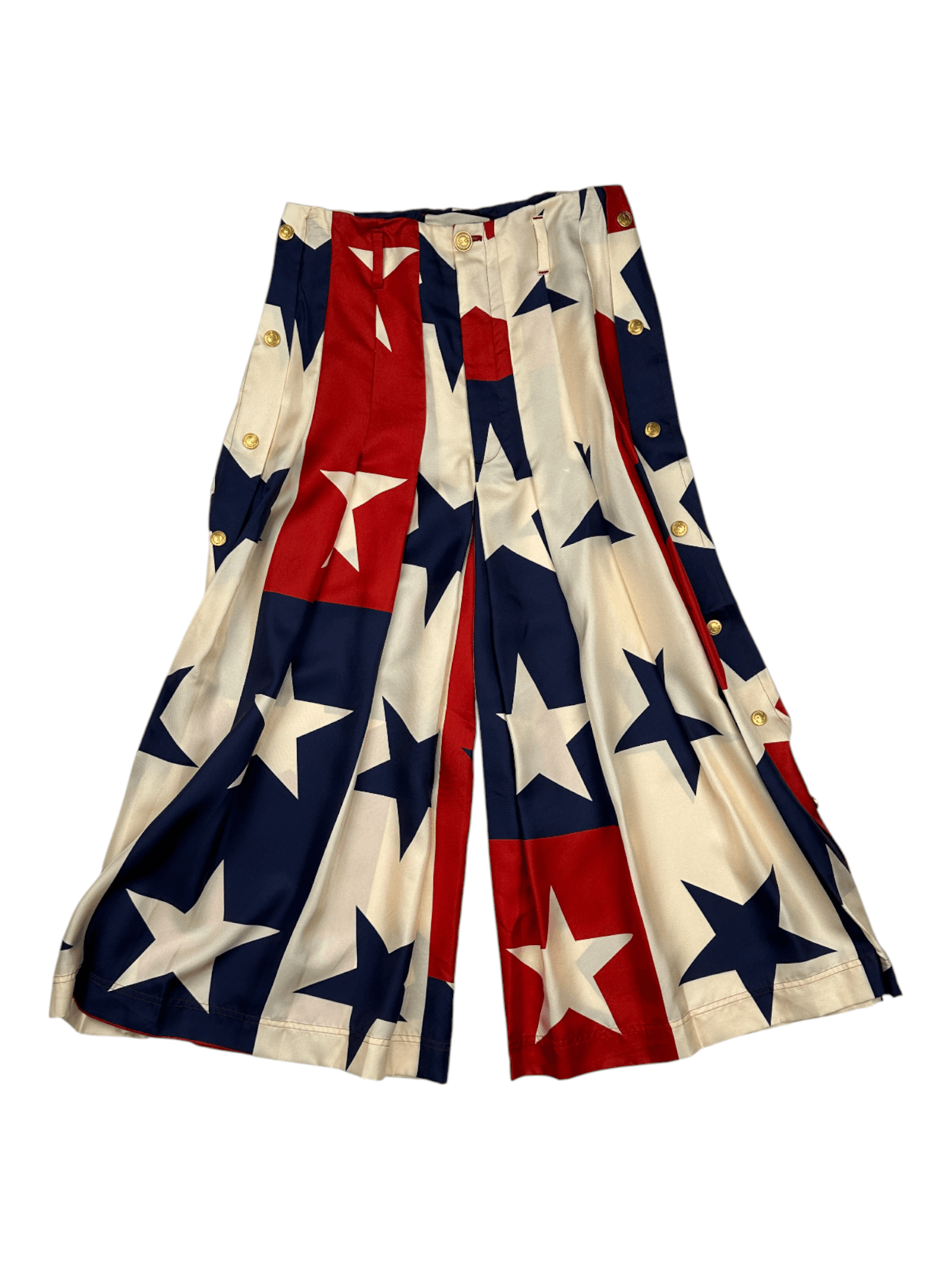 Gucci Gucci Multicolor Star Pattern Pleated Culottes Size 26" / US 2 / IT 38 - 1 Thumbnail