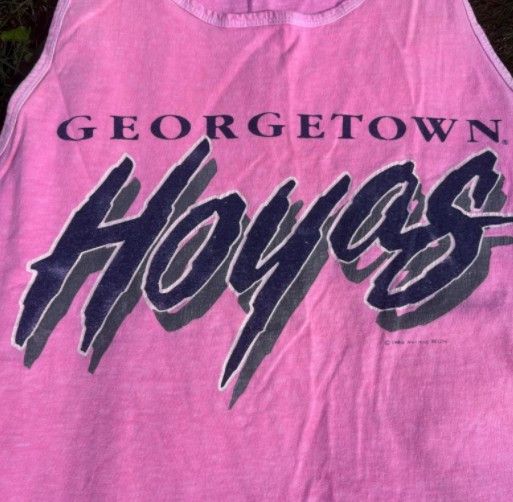 Nutmeg Vtg 80s Georgetown Hoyas Tank Top Nutmeg Made in USA L Pink Size US L / EU 52-54 / 3 - 2 Thumbnail