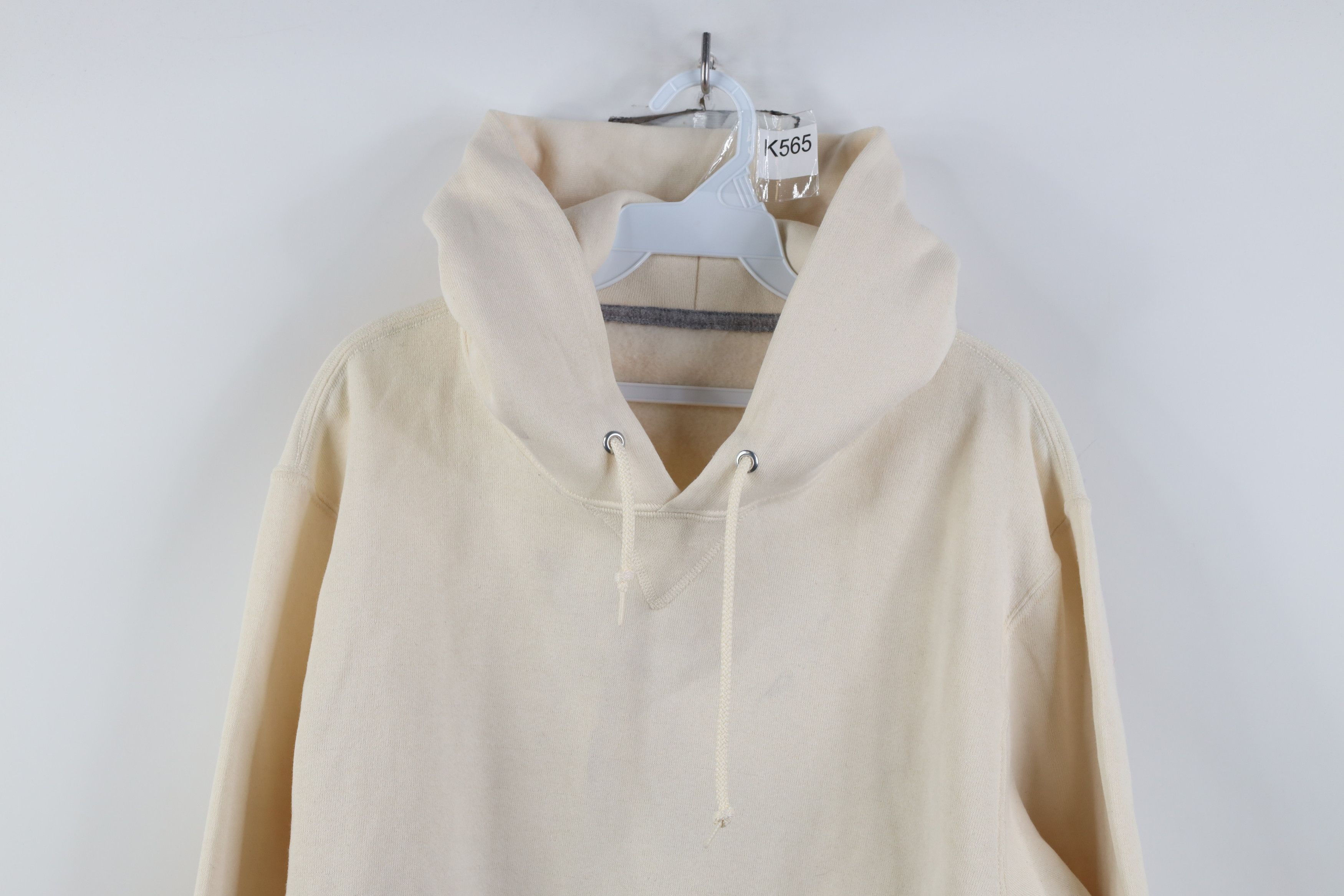 Russell Athletic Vintage 90s Y2K Russell Athletic Hoodie Sweatshirt Cream Size US M / EU 48-50 / 2 - 2 Thumbnail