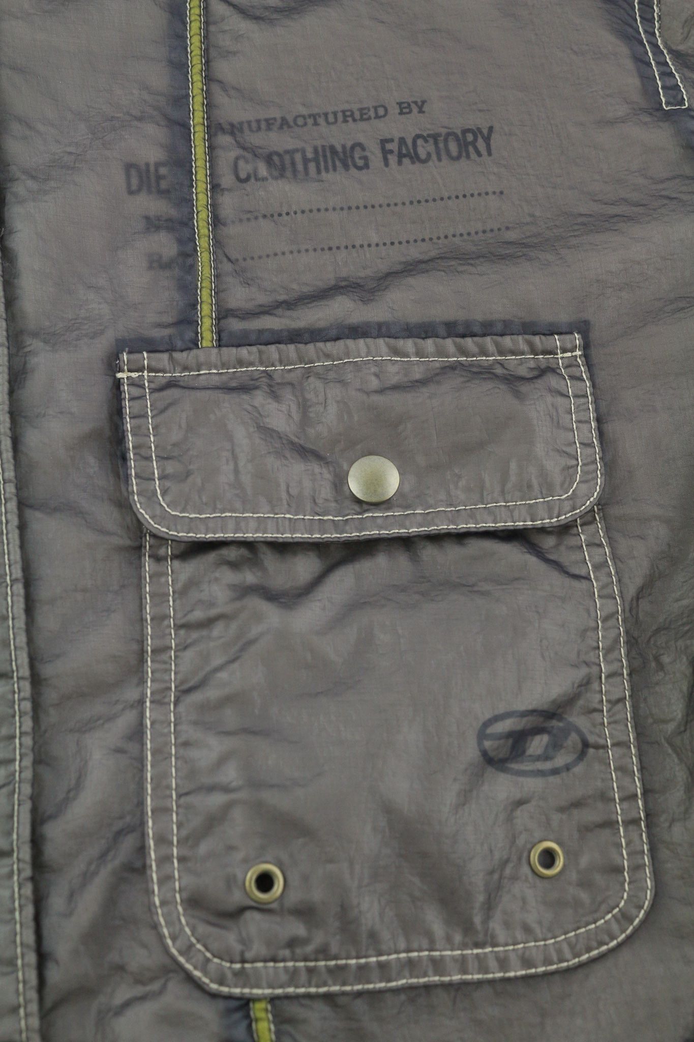 Diesel S-U24 L Windbreaker Snap Buttons Coated Polo Jacket 40010 Size US L / EU 52-54 / 3 - 13 Thumbnail
