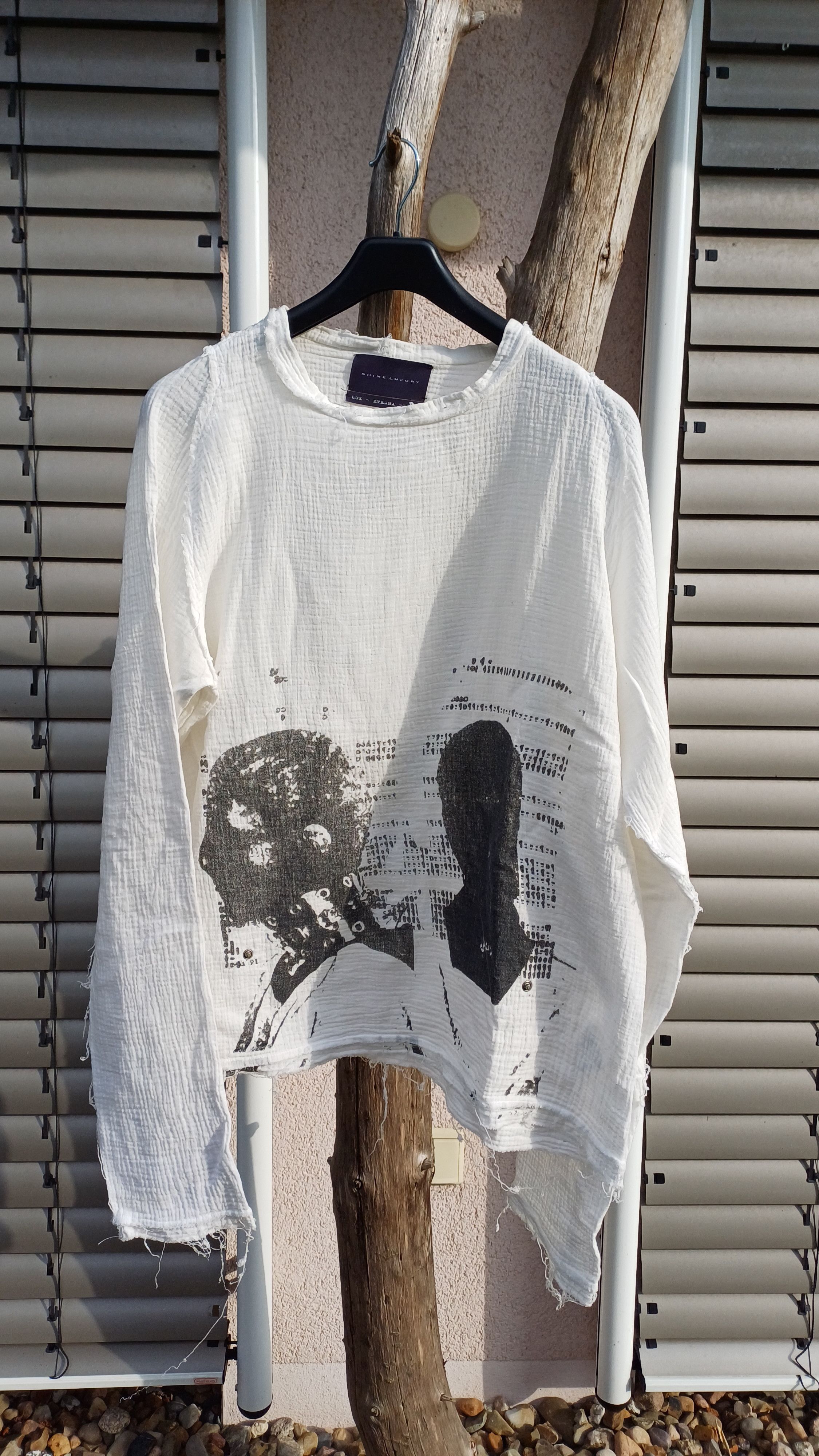 SHINE LUXURY Shine Luxury Studios muslin cargo distressed Sweater Size US L / EU 52-54 / 3 - 1 Thumbnail