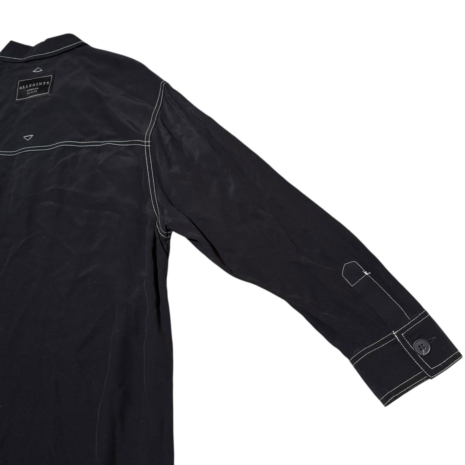 Allsaints AllSaints Vita Shirt Dress Long Sleeve Goth Black US Size 4 Size S / US 4 / IT 40 - 10 Thumbnail