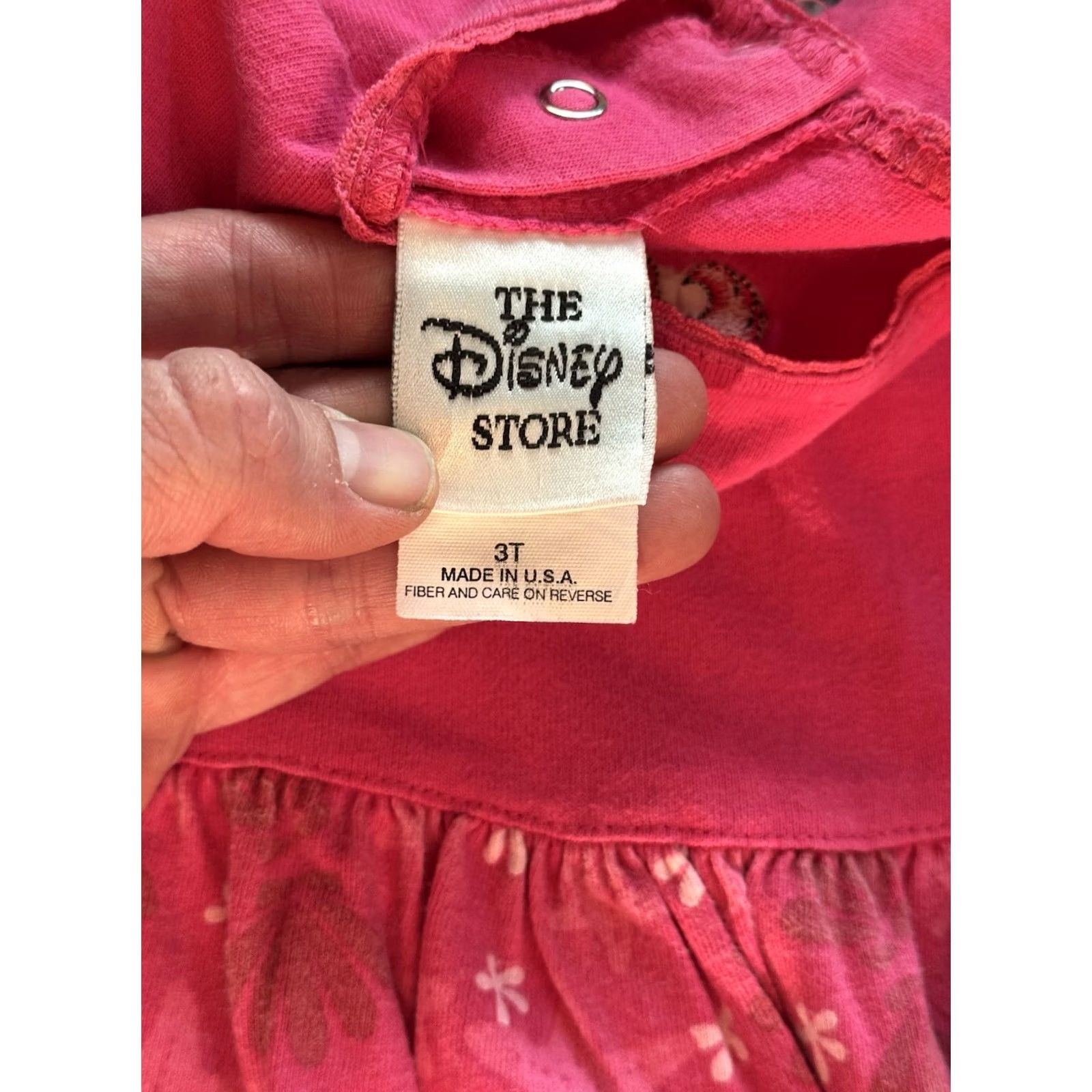 Disney VINTAGE Disney The Little Mermaid Ariel & Flounder Girls Dress 3T Pink 1990s Cotton Blend Disney Girls Long Sleeve Casual Dress Size ONE SIZE - 4 Thumbnail
