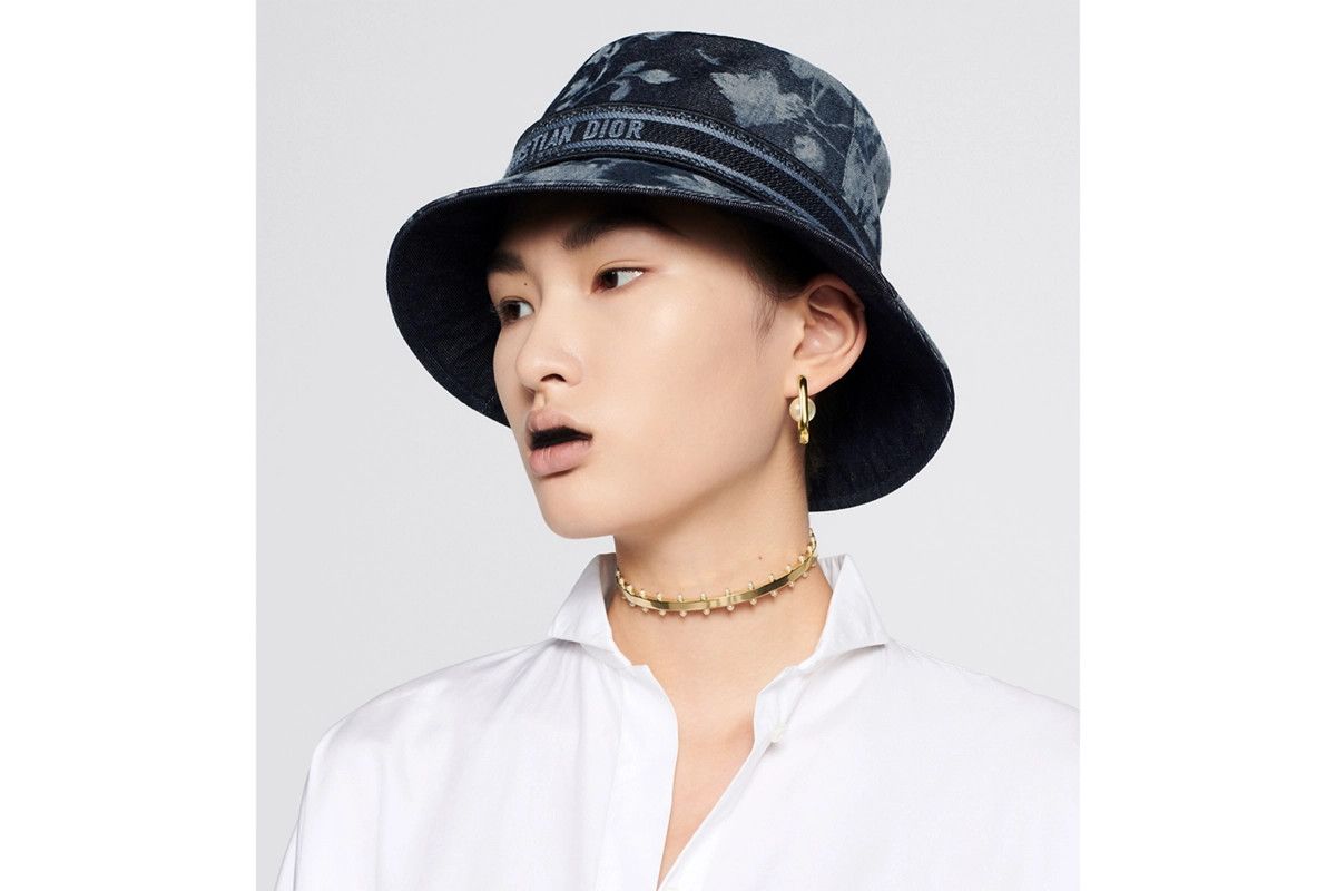 Dior o1bcso1str0226 Size:OS/Small Brim Bucket Hat in Deep Blue Size ONE SIZE - 6 Thumbnail