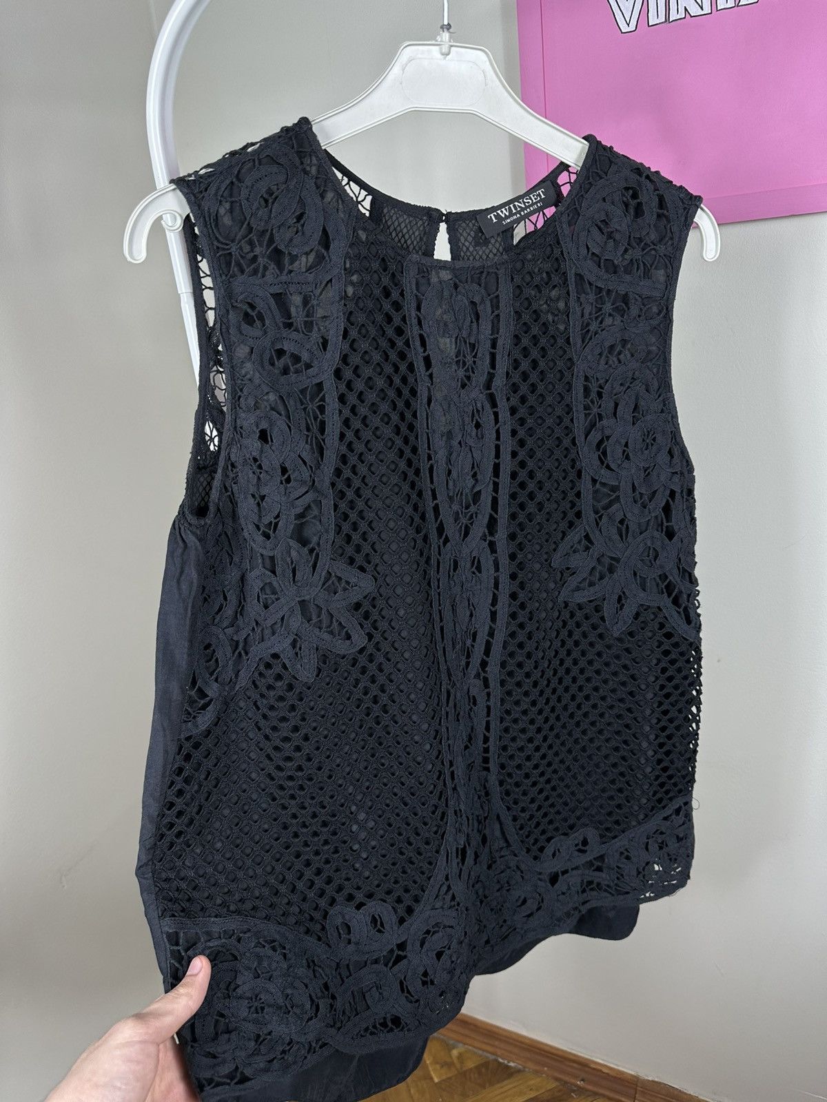 TWINSET Twinset Tank Top Lace Macrame Crochet Size S / US 4 / IT 40 - 8 Thumbnail