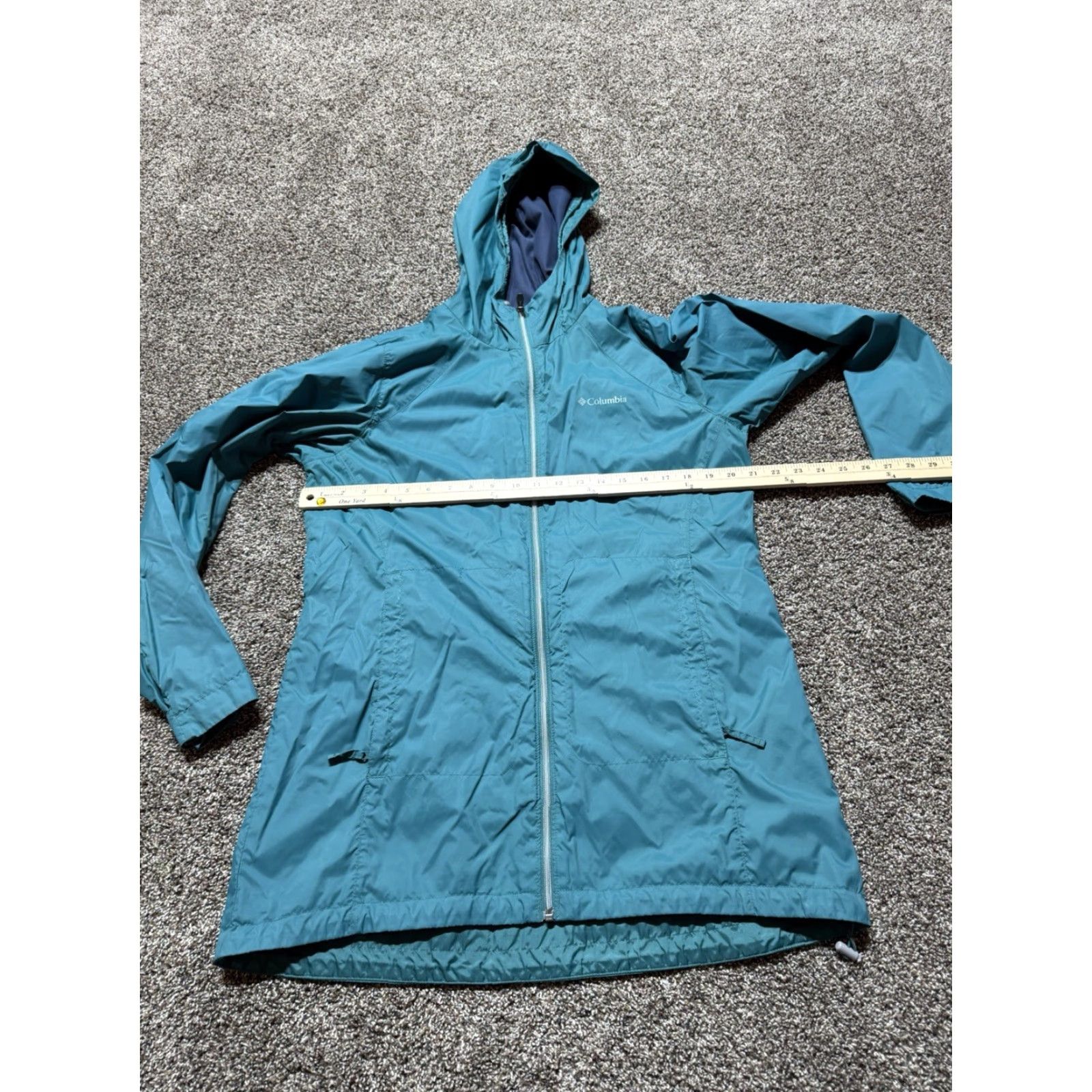 Rains Columbia Womens Jacket Lined Windbreaker Green Fall Spring Casual Zip Adult Large Regular Women’s Windbreaker Columbia Size L / US 10 / IT 46 - 4 Thumbnail