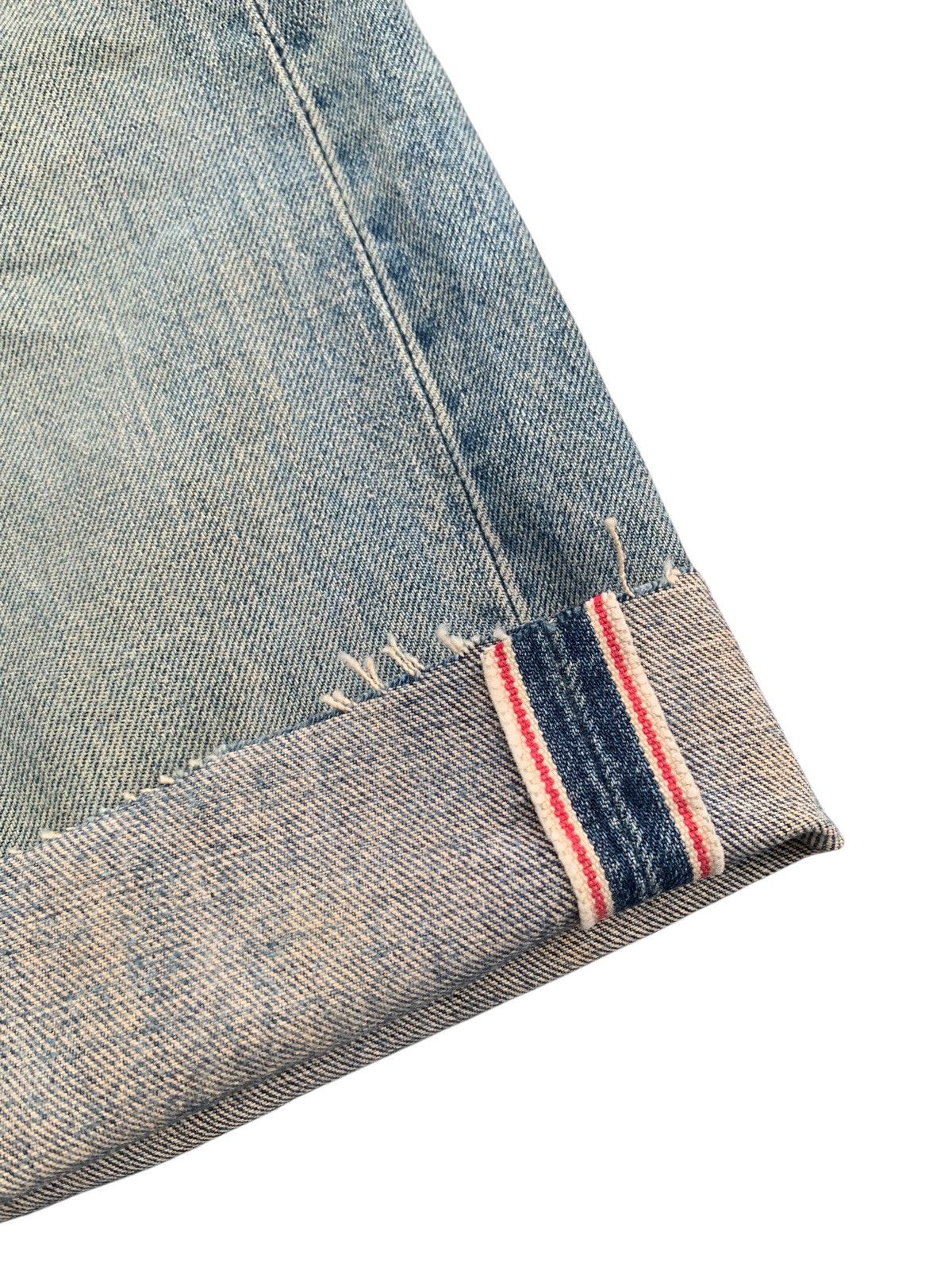 Kapital VINTAGE EDWIN 505 SELVEDGE SHORT JAPANESE DISTRESSED DENIM Size US 31 - 5 Thumbnail