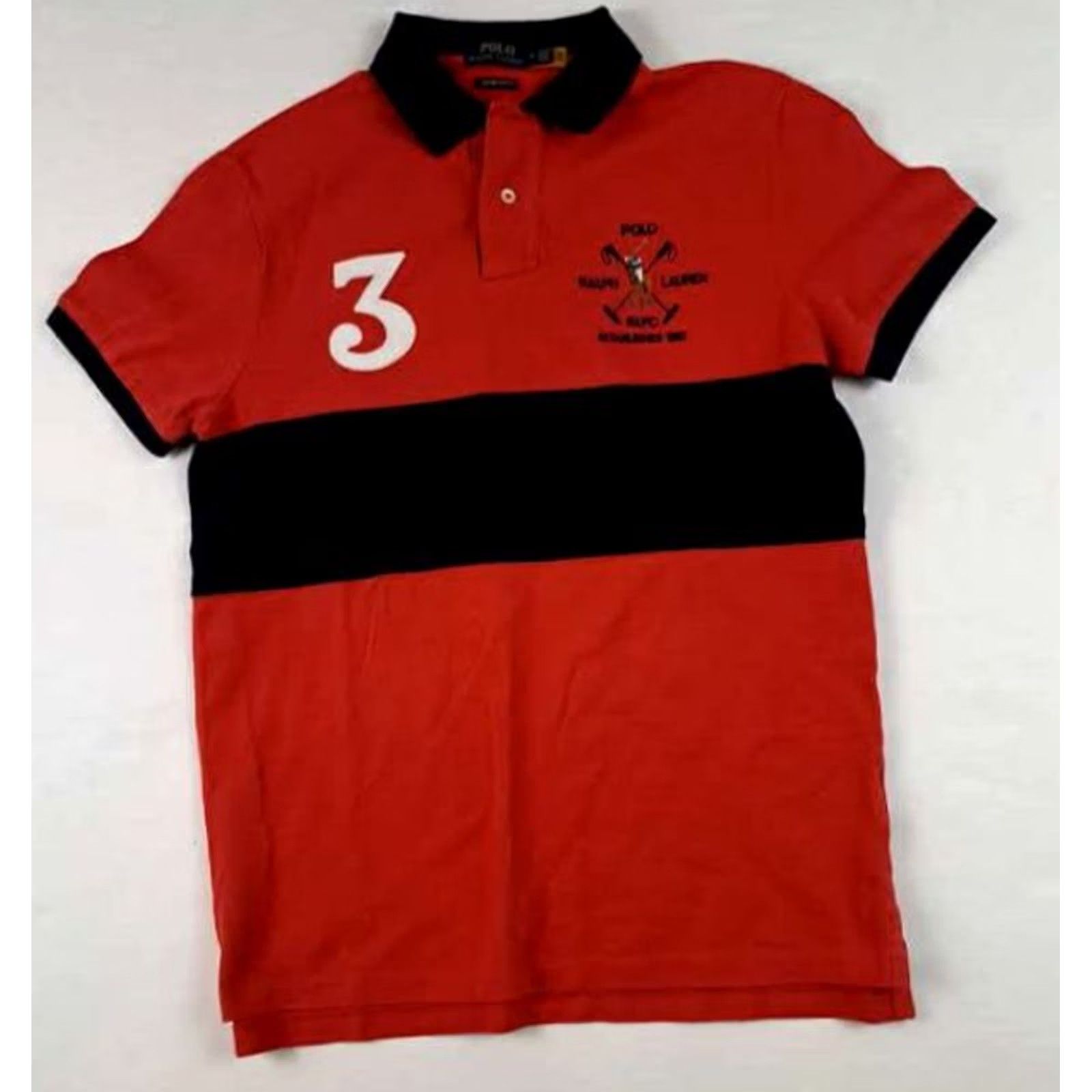 Polo Ralph Lauren Polo Ralph Lauren Shirt Polo #3 1/4 Button Medium Red Cotton Knit Short Sleeve Button-Up Mens M Regular Spring Summer Fall Size US M / EU 48-50 / 2 - 2 Thumbnail