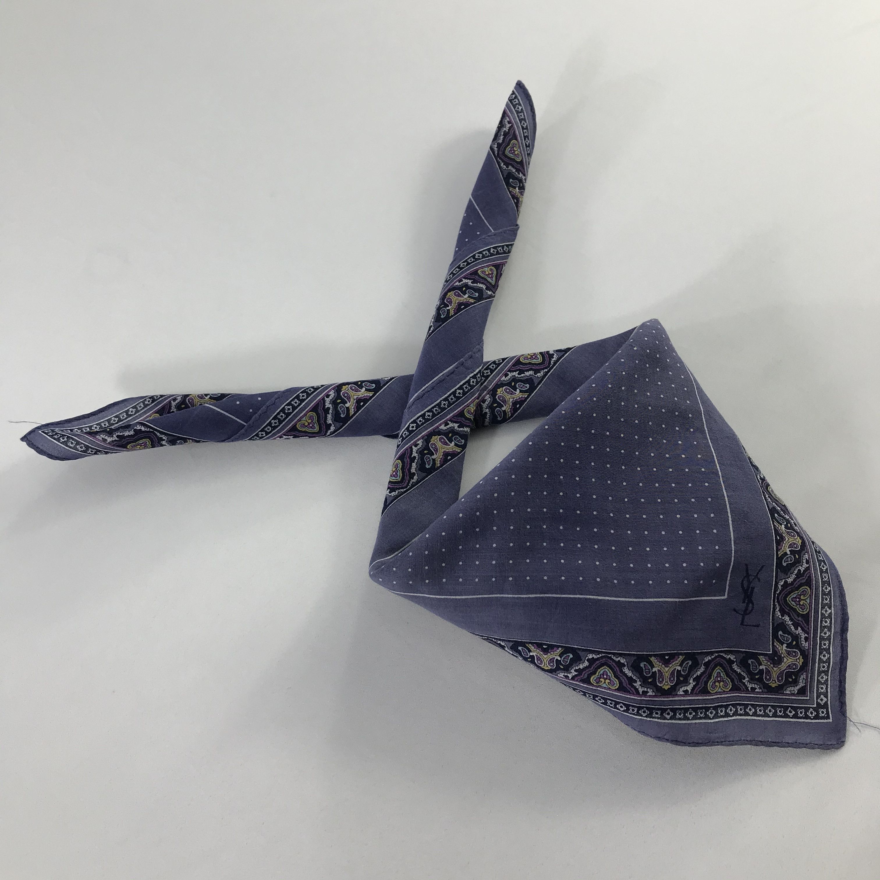 Vintage × Yves Saint Laurent Yves Saint Laurent Bandana / Handkerchief /Neckerchief -S784 Size ONE SIZE - 4 Thumbnail