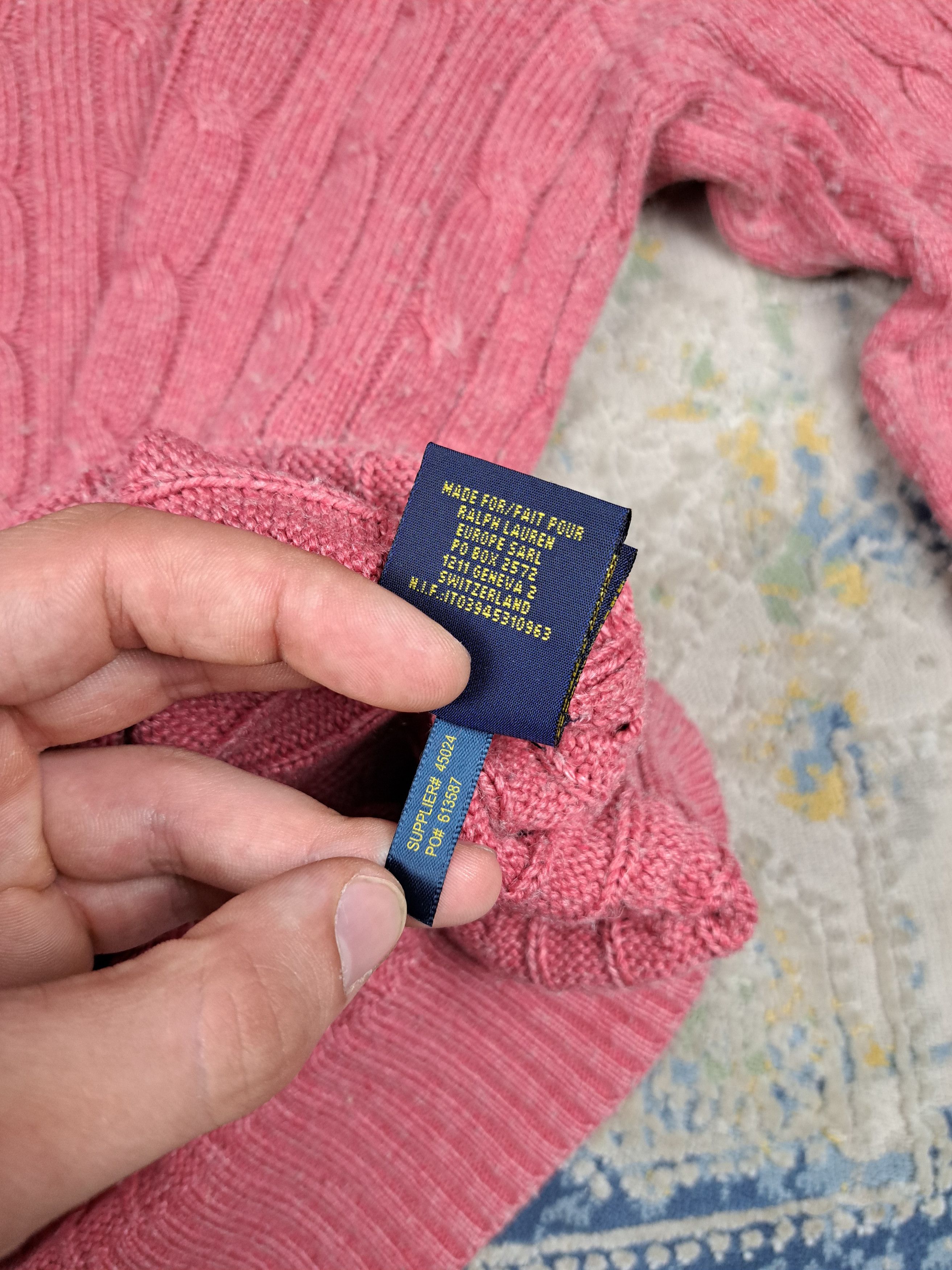 Polo Ralph Lauren Ralph Lauren 100% Silk Cable Knit Pink Sweater Luxury Size US XL / EU 56 / 4 - 6 Thumbnail