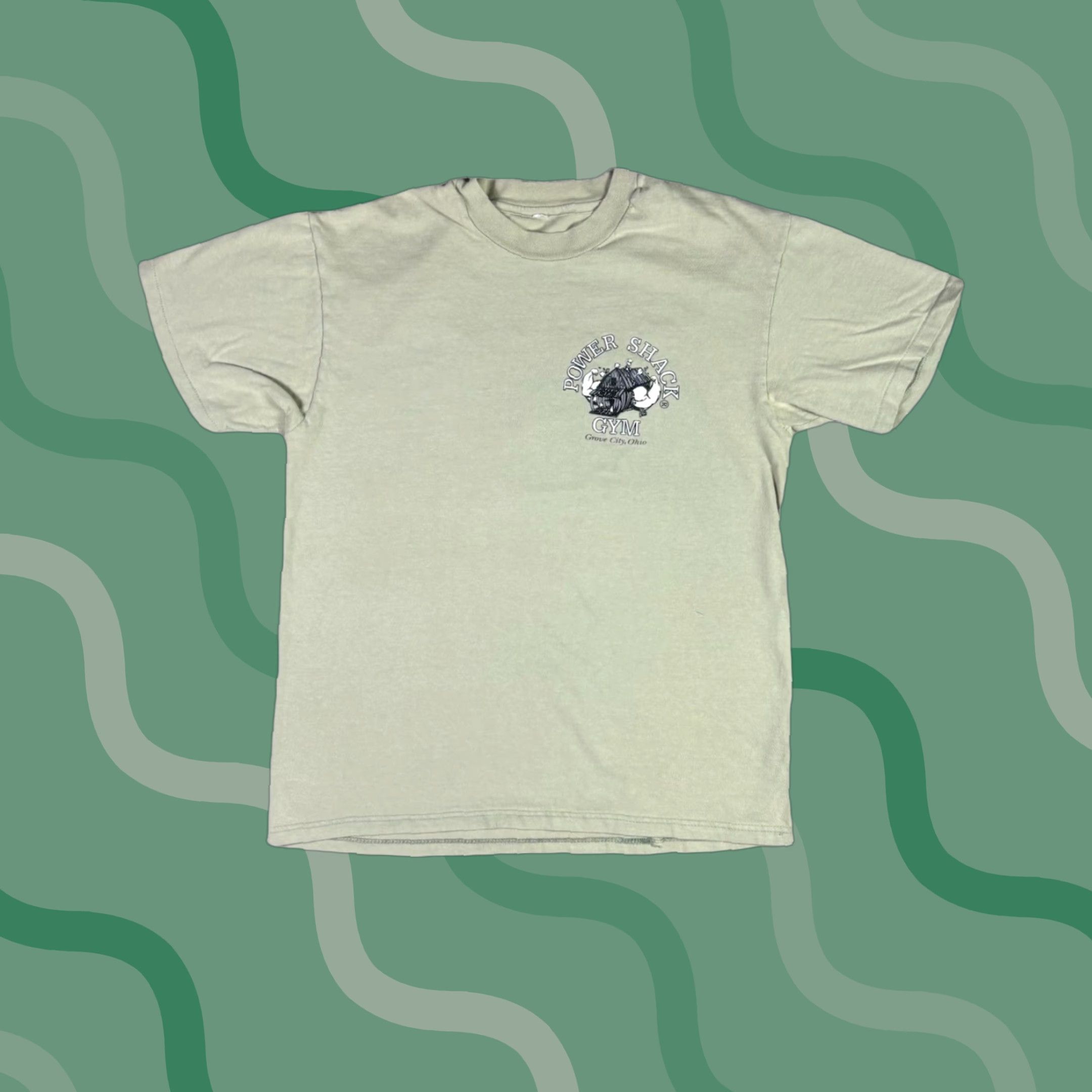 Vintage VINTAGE Power Shack T Shirt Green 90s Small Single Stitch Men Crew Neck Short Sleeve Cotton Stripe 90s Mens S Green Shirt Size US S / EU 44-46 / 1 - 1 Thumbnail