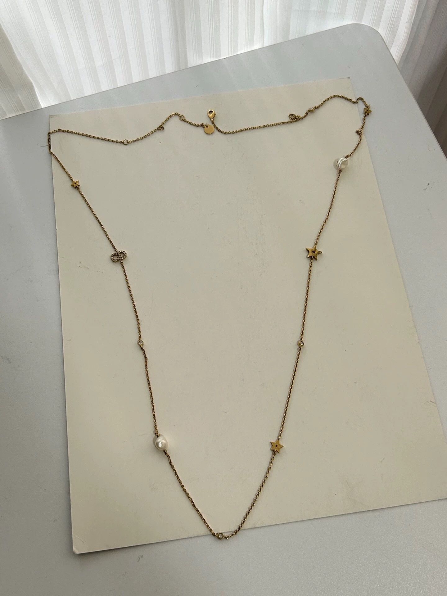 Dior Dior Pearl Diamond Alloy Layered Necklace 99 New Size ONE SIZE - 4 Thumbnail