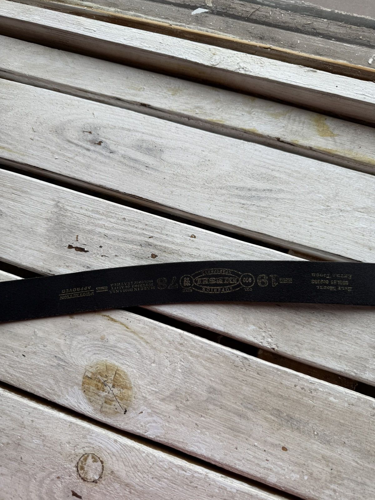 Diesel × Vintage Vintage DIESEL COWBOY metal logo Leather Belt Avant Garde Size ONE SIZE - 7 Thumbnail