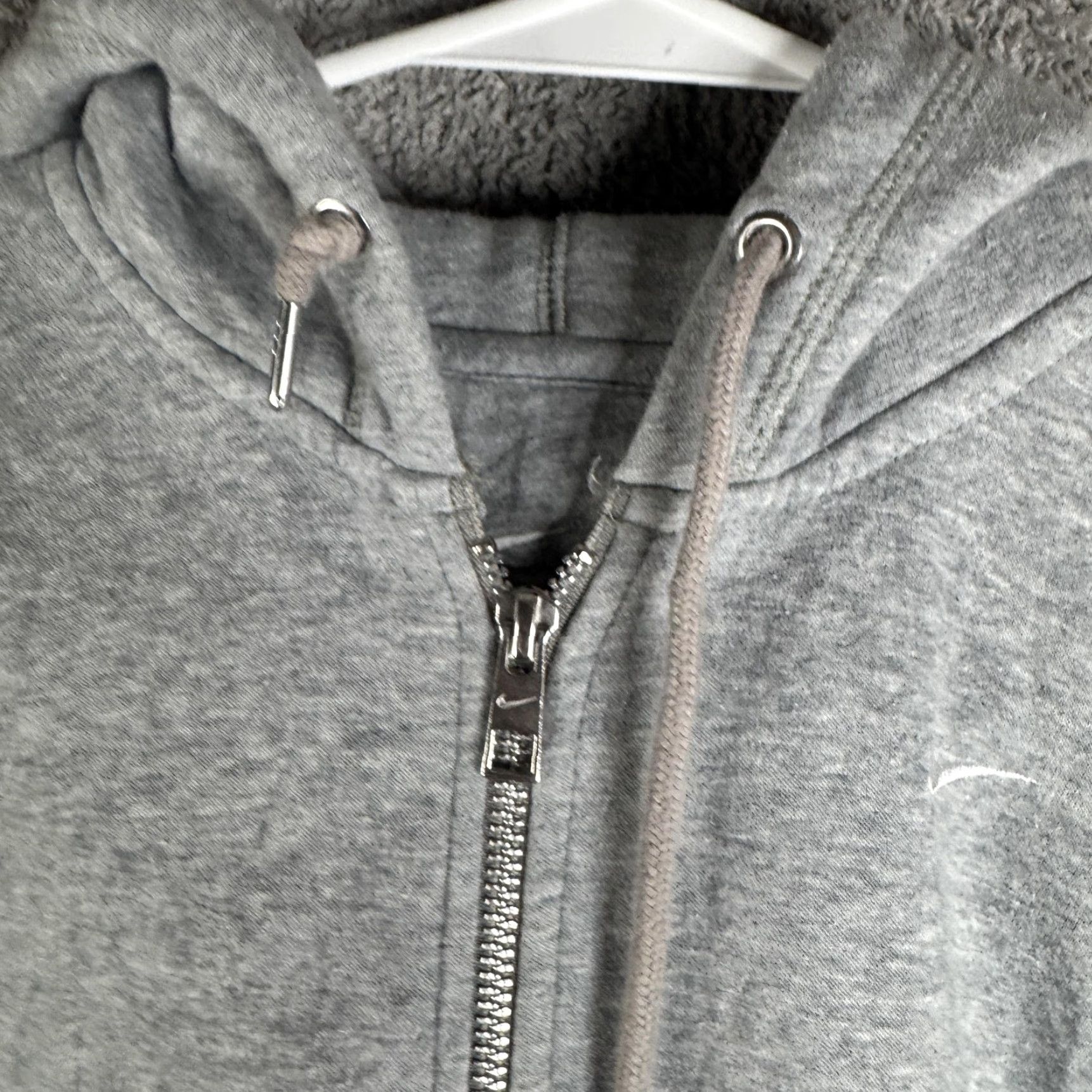 Nike Nike Hoodie Mens Small Gray Full Zip Fleece Sweatshirt Swoosh Logo Regular Fit Size US S / EU 44-46 / 1 - 7 Thumbnail