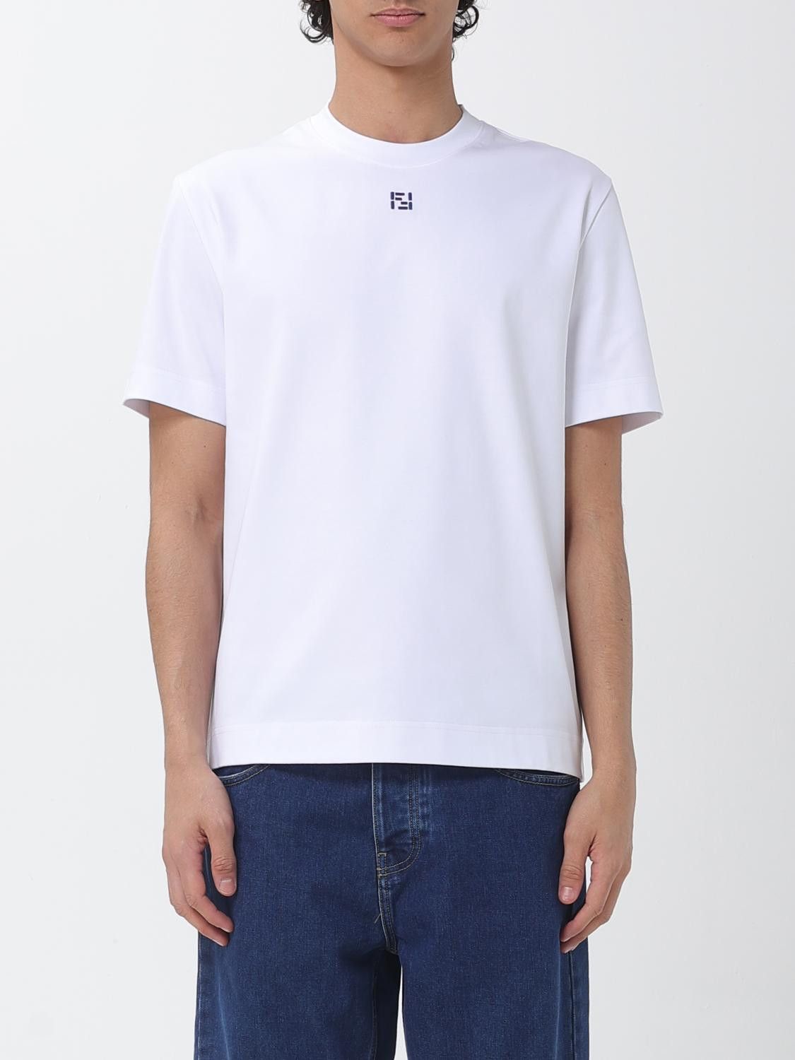 Fendi Fendi T-Shirt Men White Size US XL / EU 56 / 4 - 1 Thumbnail
