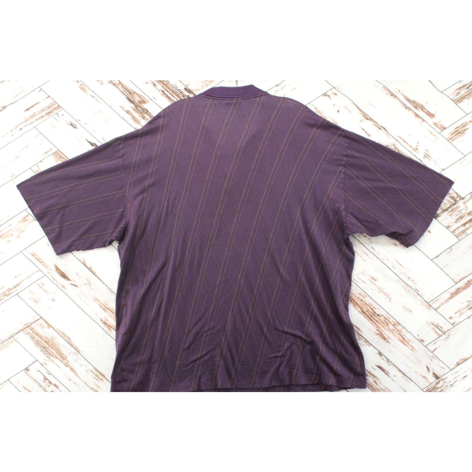 Vintage Bobby Jones Shirt Adult XXL Purple Stripes Polo Embroidered Preppy Italy Golf Mens Size US XXL / EU 58 / 5 - 7 Thumbnail