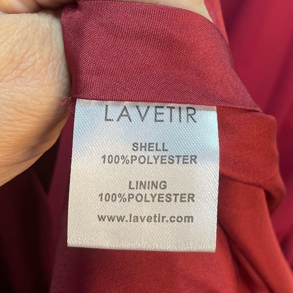 Other Lavetir A-Line V-Neck Half Sleeves Split Side Chiffon Mulber Size 4XL / US 24-26 - 10 Thumbnail