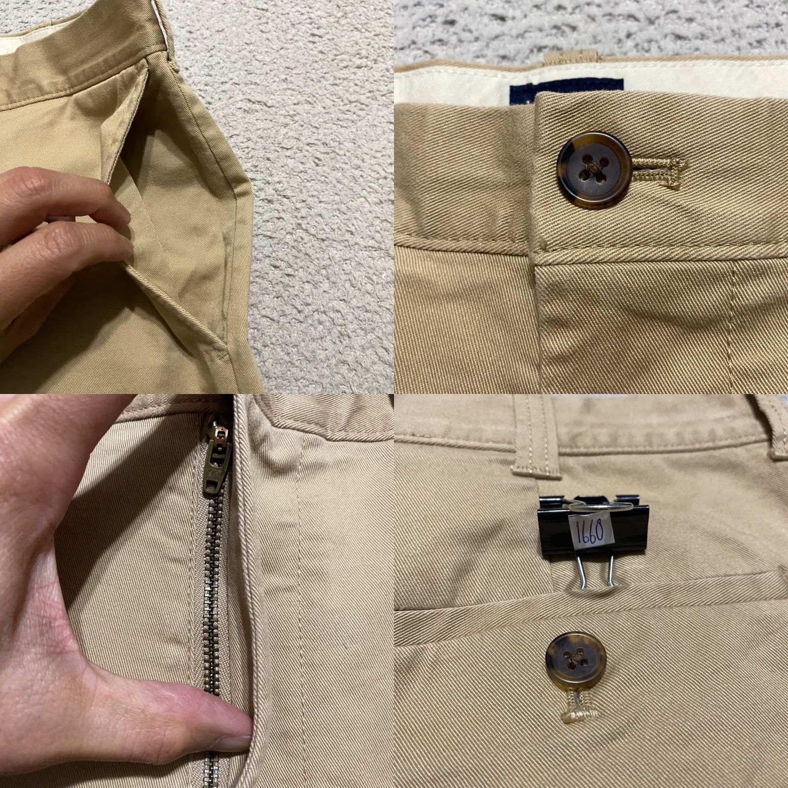 J.Crew J.CREW Mens Shorts Solid Beige Chino Flat Front Inseam 9" Casual Outdoor Size US 33 - 8 Thumbnail