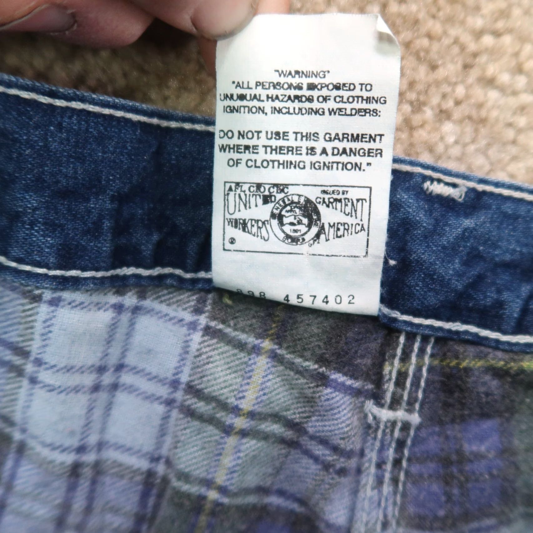 Carhartt VINTAGE Carhartt Jeans Flannel Lined 42x30 Blue Denim Men Carpentry Workwear 5-Pocket Pattern Solid Mid Rise Relaxed Denim Jeans Men US Size US 42 / EU 58 - 6 Thumbnail