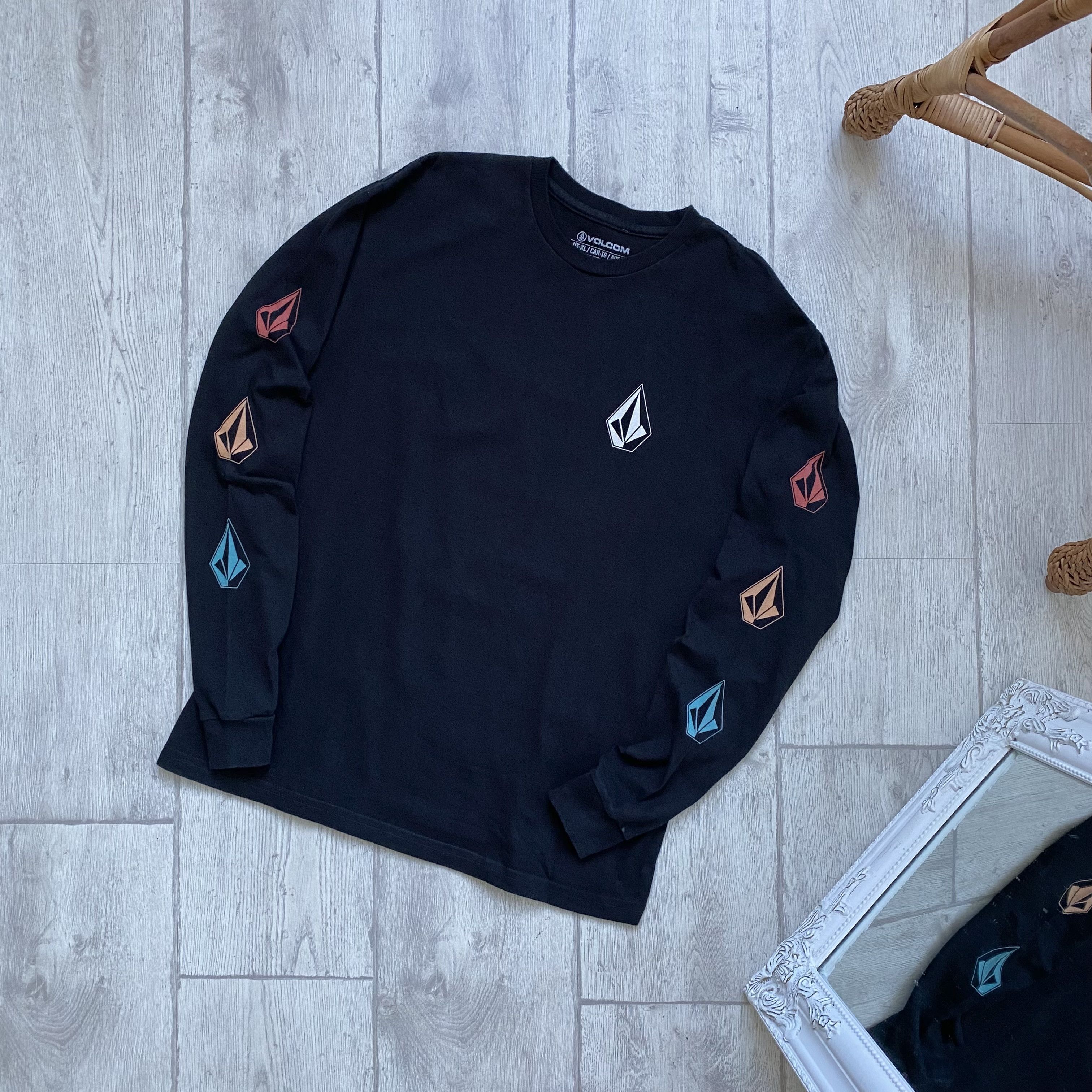 Quiksilver 💎Volkom Y2K Long Sleeve Stone Skate tee rip curl Oneill Size US S / EU 44-46 / 1 - 2 Thumbnail