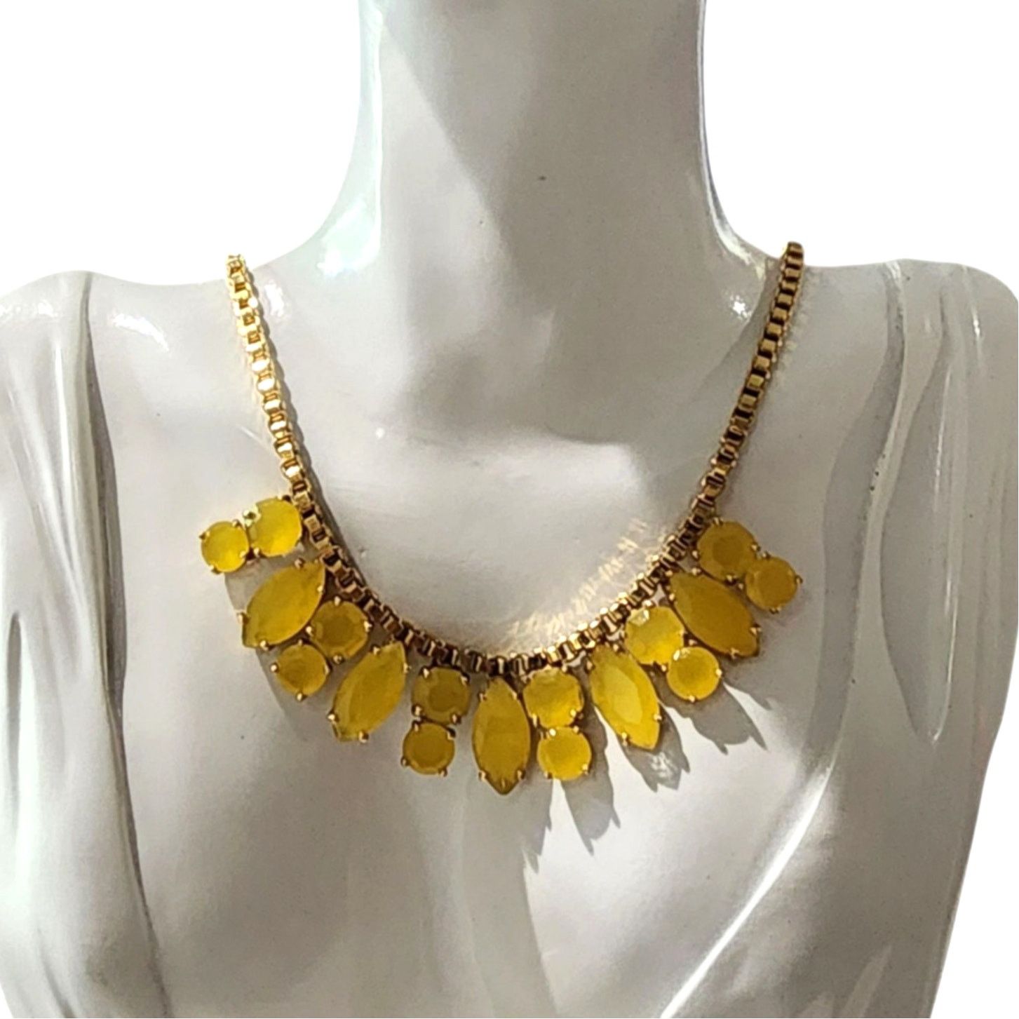 Kate Spade Kate Spade Neon Yellow Marquee Bib Statement Necklace Size ONE SIZE - 1 Thumbnail