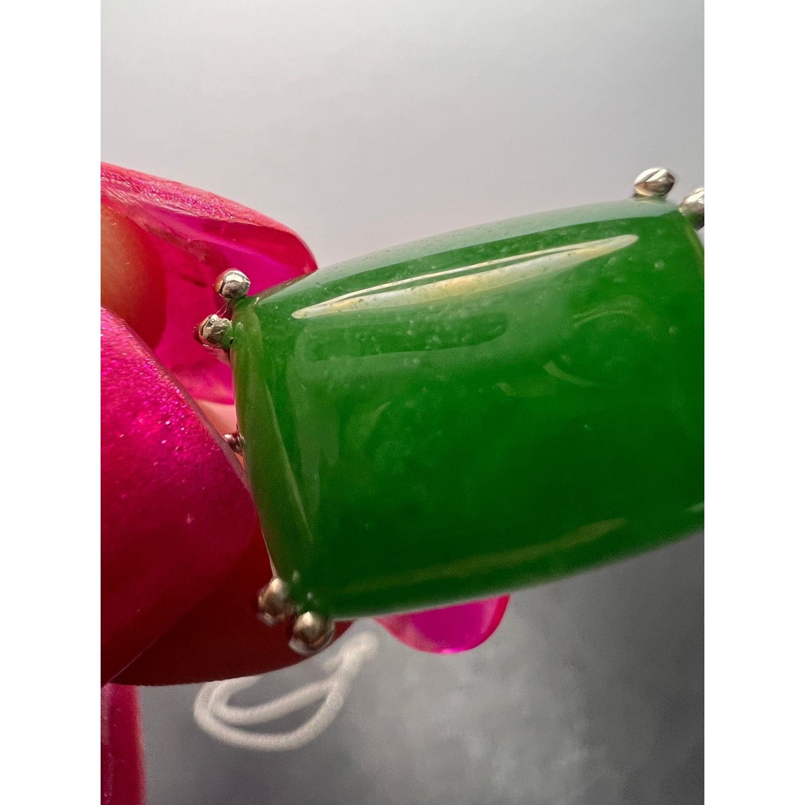 Other Jade pendant and chain necklace in platinum over sterling Size ONE SIZE - 9 Thumbnail