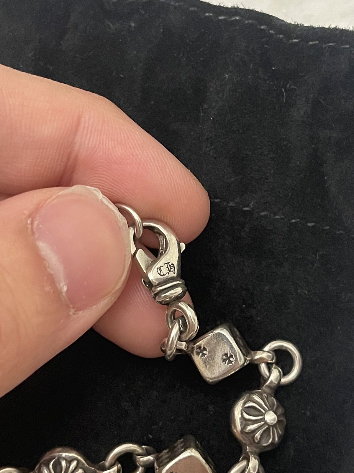 Chrome Hearts RARE ! Chrome hearts dice and crossball bracelet 7” long Size ONE SIZE - 14 Thumbnail
