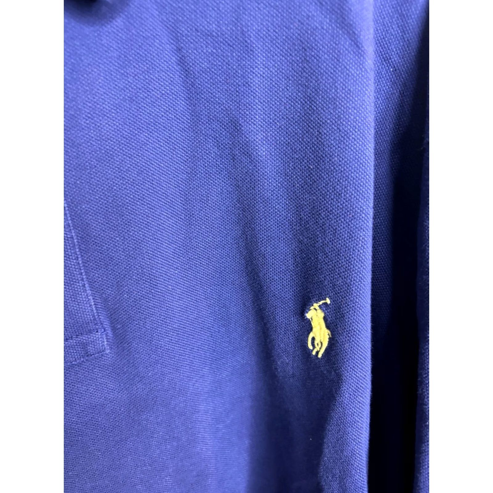 Polo Ralph Lauren VINTAGE Polo Ralph Lauren Polo Shirt Big 4X Blue Short Sleeve Pique Pony Mens Size US XXL / EU 58 / 5 - 3 Thumbnail