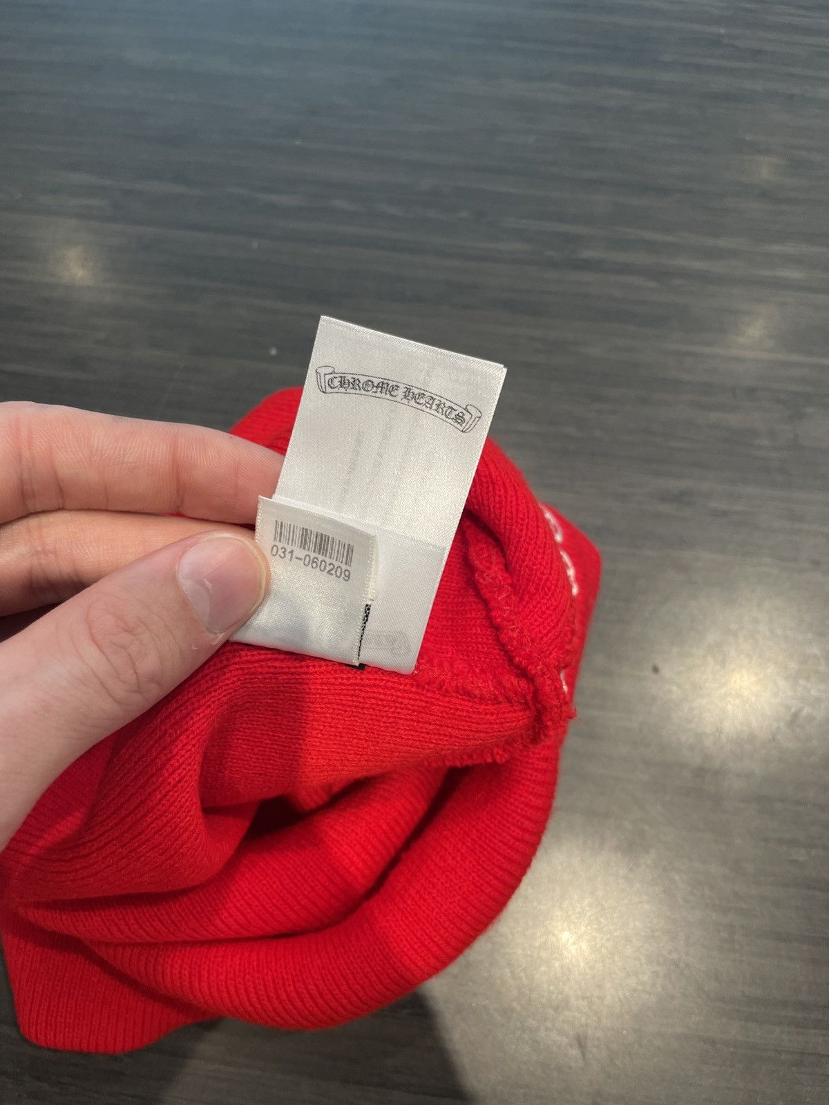 Chrome Hearts Chrome Hearts Beanie Red Size ONE SIZE - 7 Thumbnail