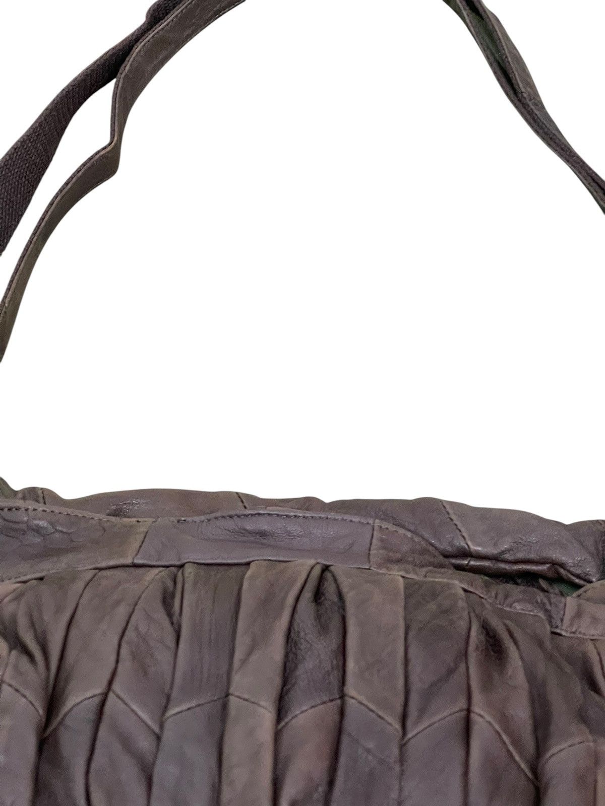 Genuine Leather Full Leather Janis Market Pleated Hand Shoulder Bag 1🟩6 Size ONE SIZE - 17 Thumbnail