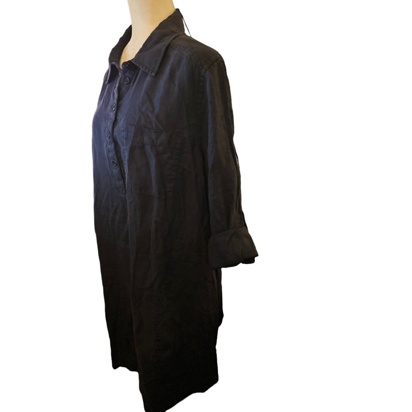 Michael Stars Michael Stars Eleanor Linen Dress, Admiral Blue, Size 3X Size 3XL / US 20-22 - 3 Thumbnail