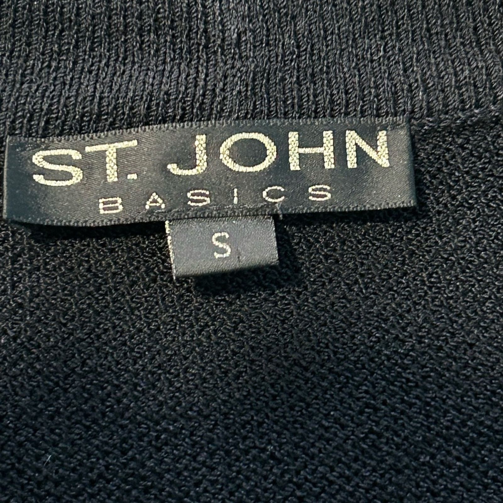 St. John St. John Santana Black Basics Long Cardigan Knit Pockets S Size S / US 4 / IT 40 - 5 Thumbnail