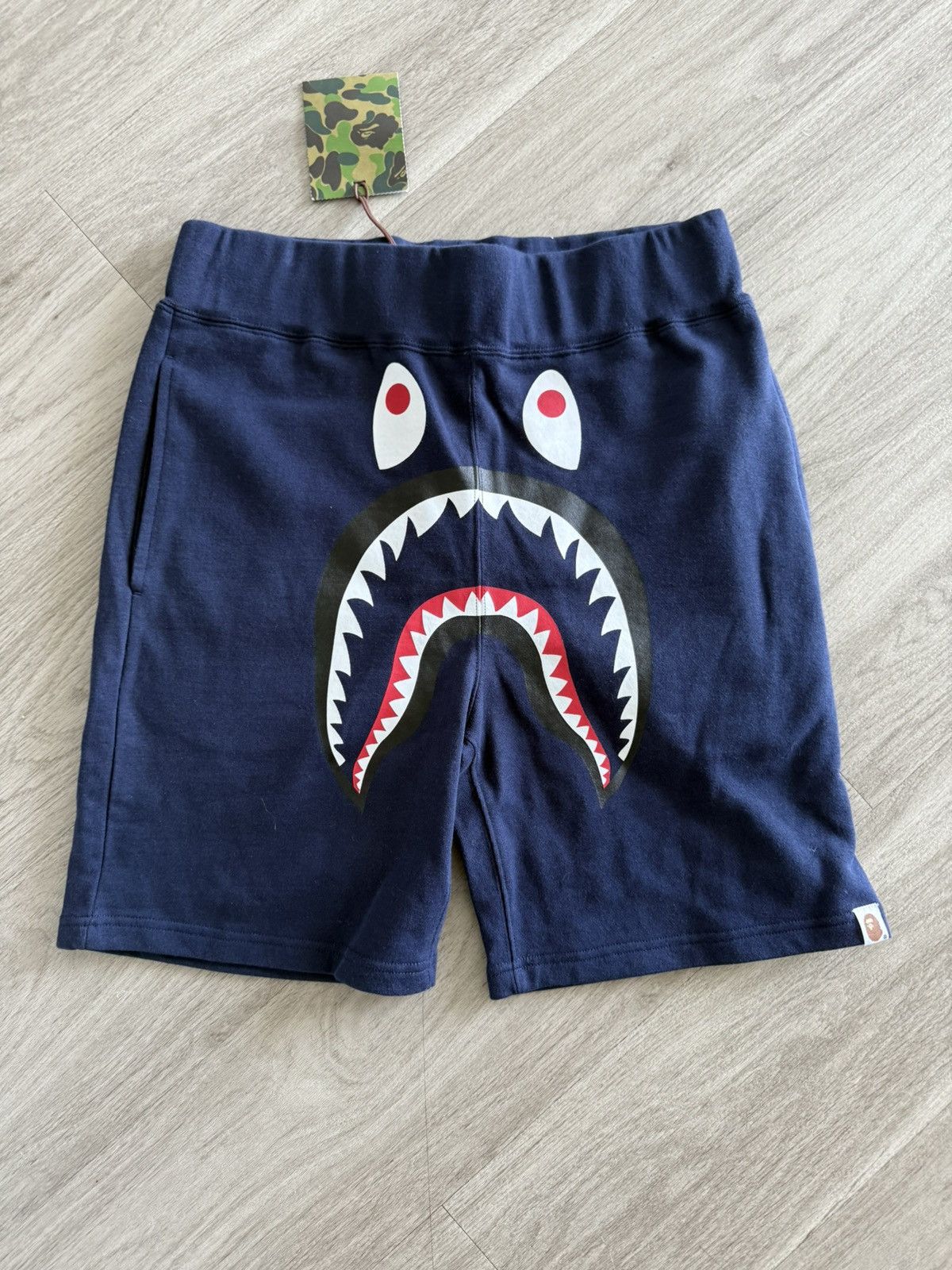 Bape Bape navy shark shorts Size US 30 / EU 46 - 1 Thumbnail