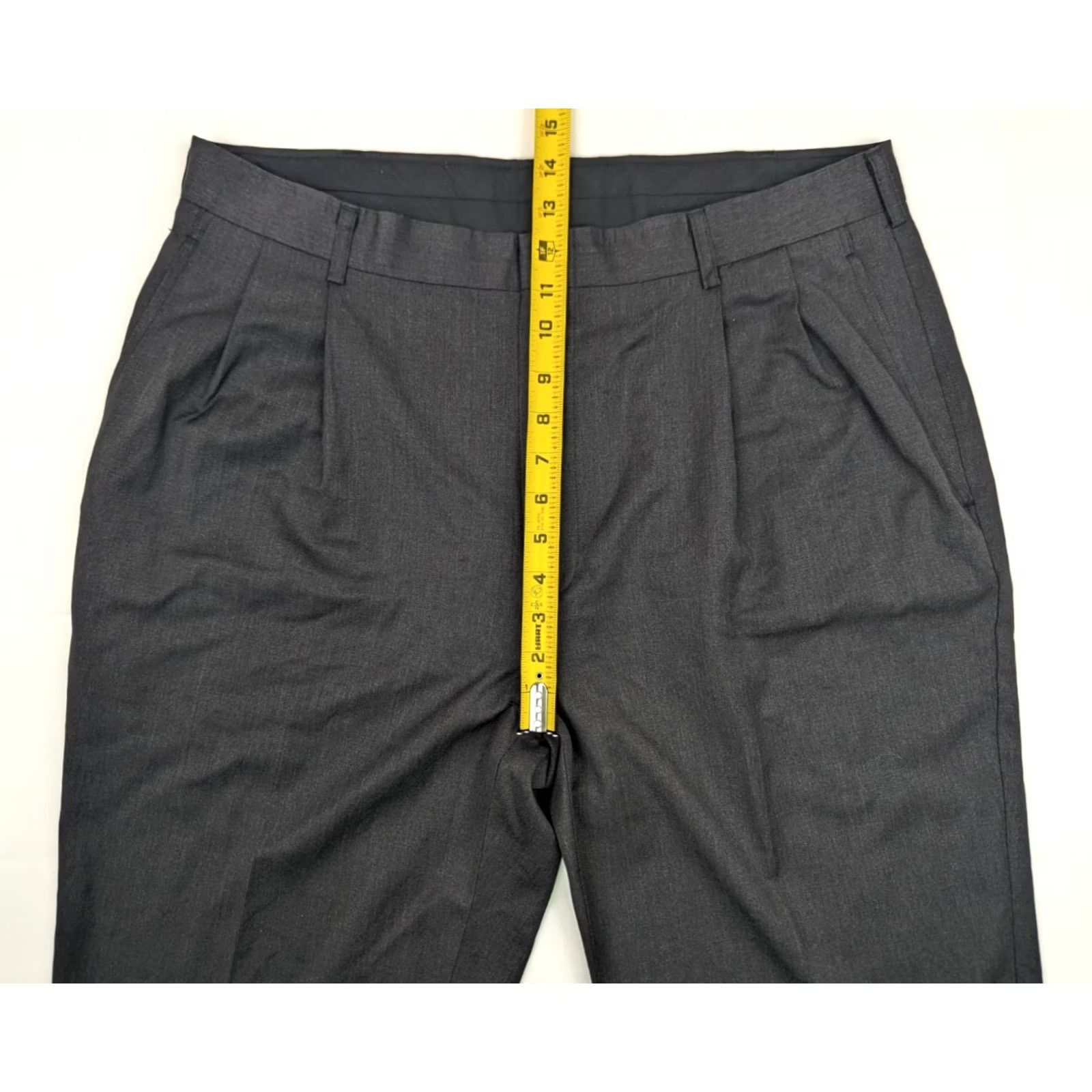 Jos. A. Bank Jos. A. Bank Traveler's 100% Wool Pleated Dress Pants Men 36x30 Gray Size US 36 / EU 52 - 6 Thumbnail