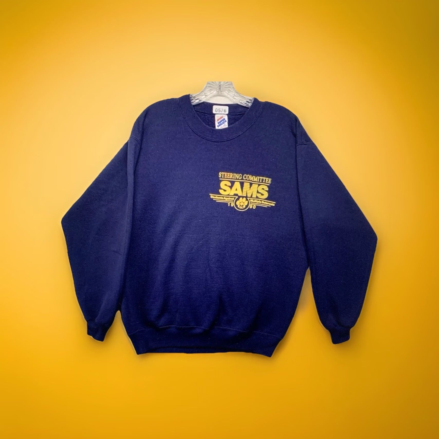 Jerzees VINTAGE University of Missouri Sweatshirt Adult XL Blue 90s Retro Graphic Print Pullover Fleece Unisex Men Women Size US XL / EU 56 / 4 - 2 Thumbnail