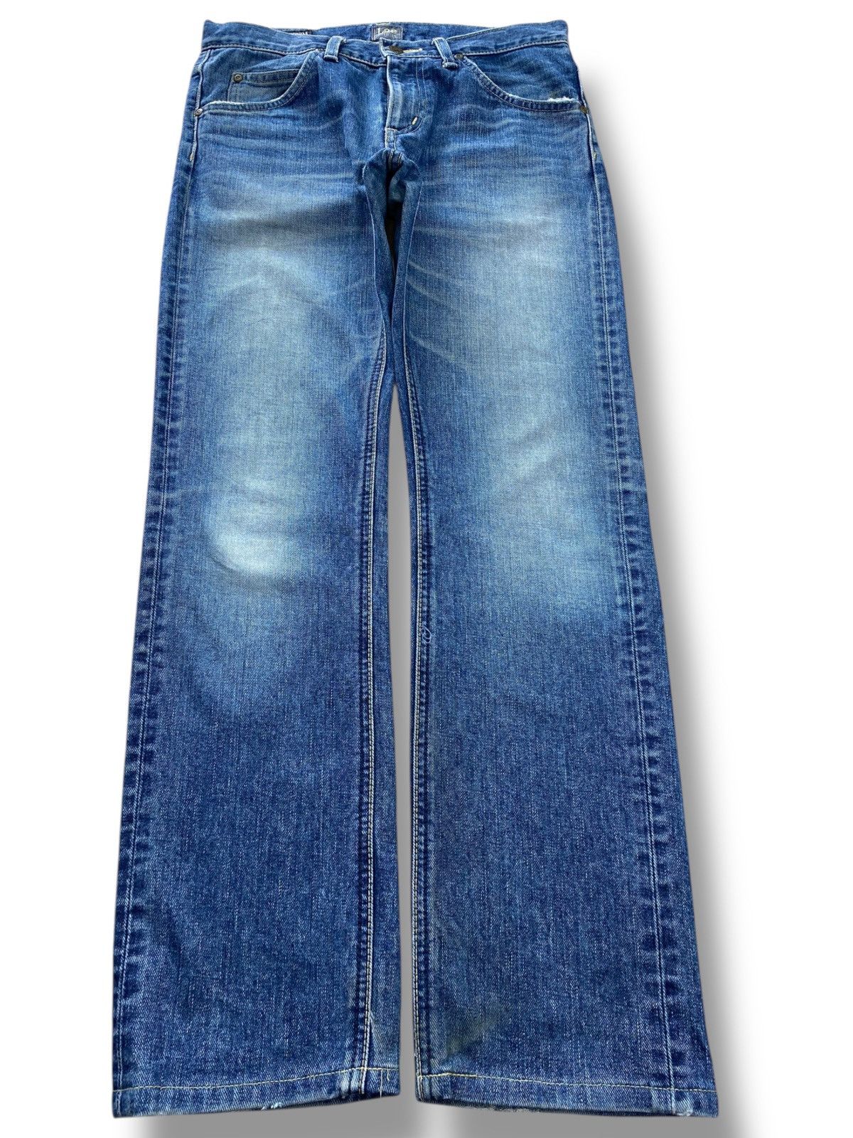 Lee Lee Riders Light Blue Wash Whiskered Style Skinny Leg Jeans Size US 31 - 1 Thumbnail