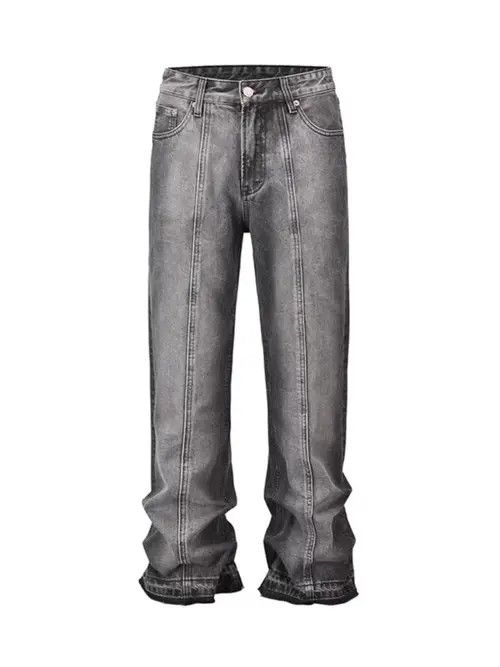 VIBE High street washed retro casual bootcut baggy jeans Size US 32 / EU 48 - 5 Thumbnail
