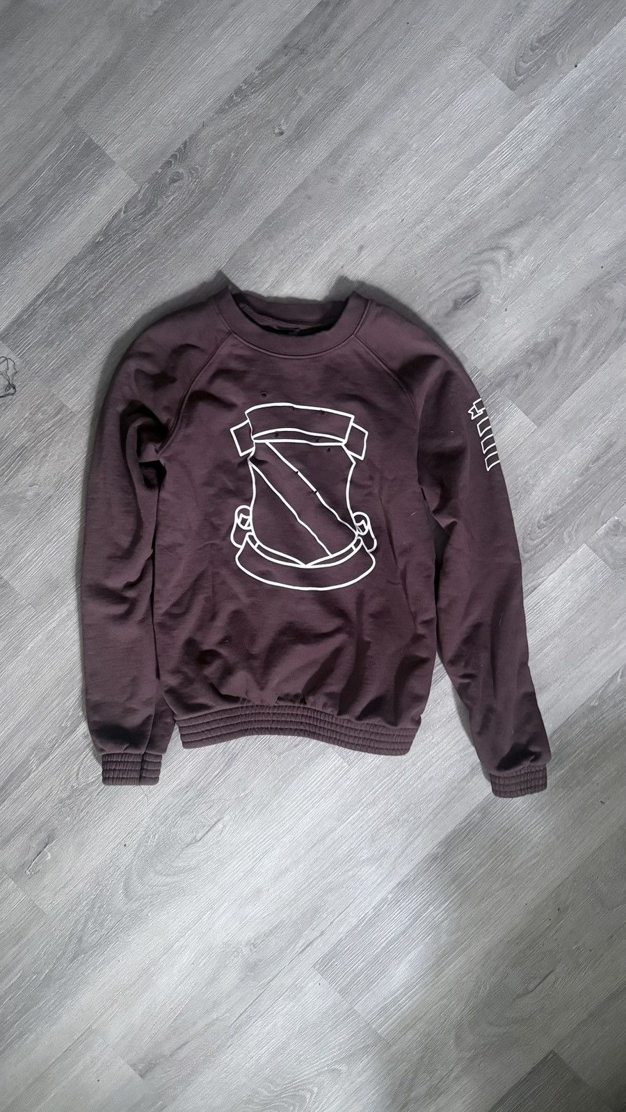 Number (N)ine brown crewneck sweatshirt