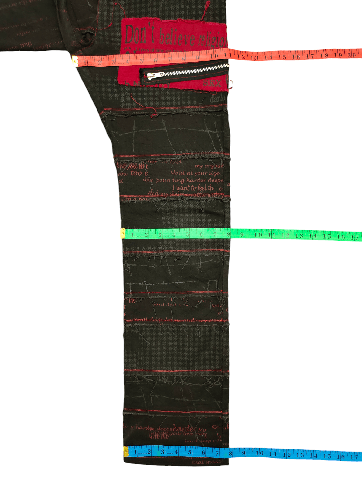 Seditionaries Vintage Y2k H.Anarchy Punk Poem Parches Zipper Hagi Pants Size US 28 / EU 44 - 10 Thumbnail