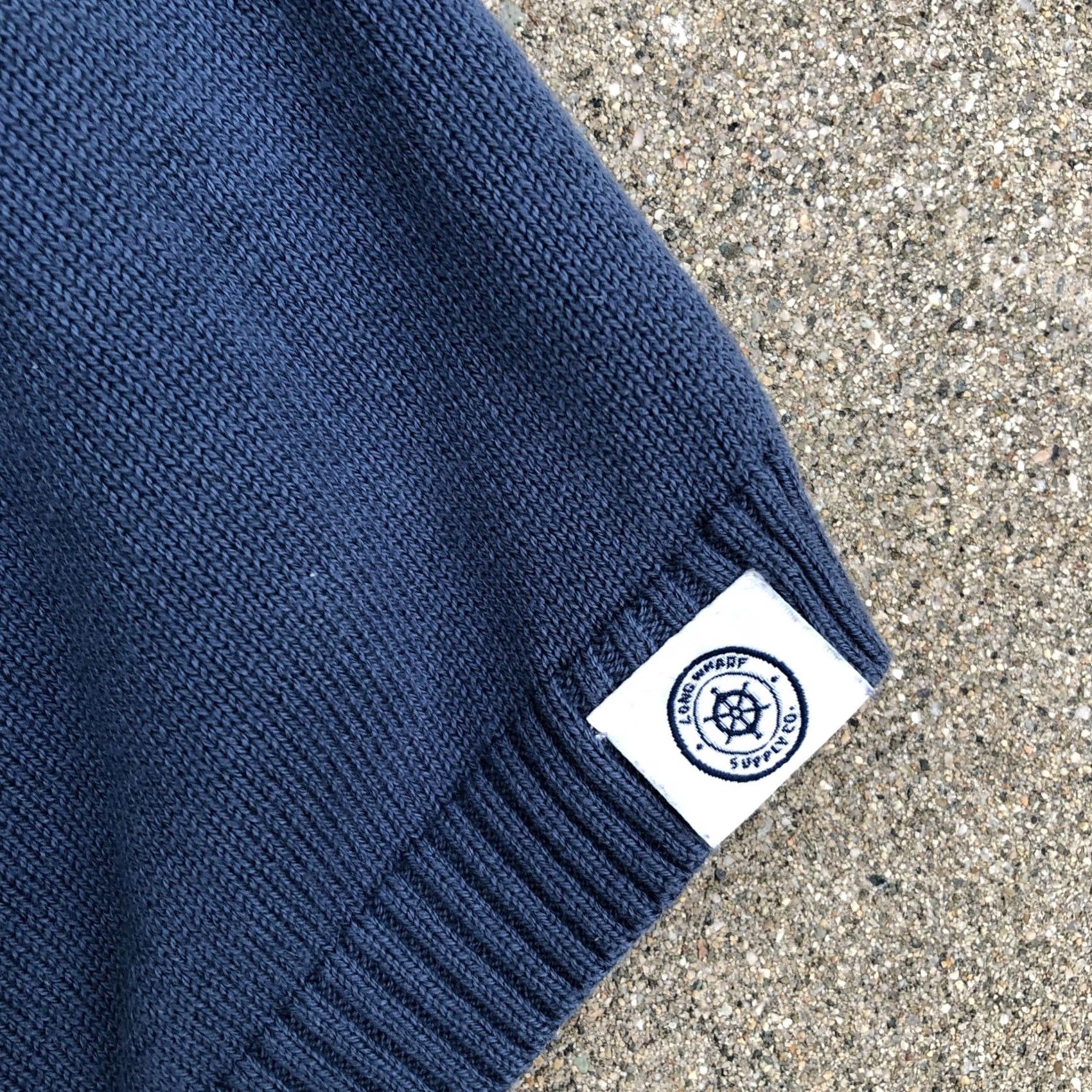 Vintage Long Wharf Supply Co Knit Pullover Sweatshirt Men XL Blue Long Sleeve Crew Size US XL / EU 56 / 4 - 4 Thumbnail