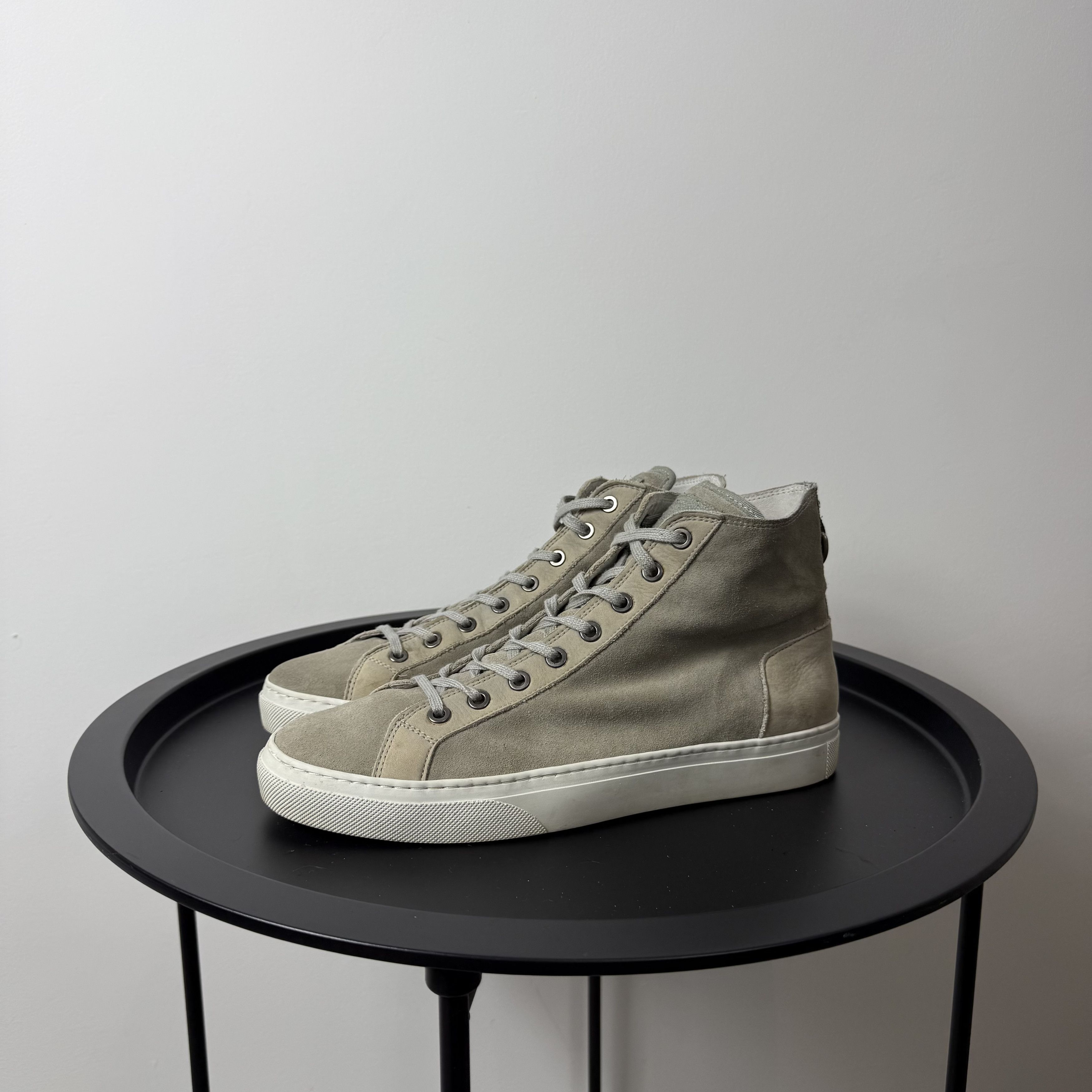 Allsaints Allsaints Beige Hi-Top Formal Sneakers Size US 8 / EU 41 - 1 Thumbnail