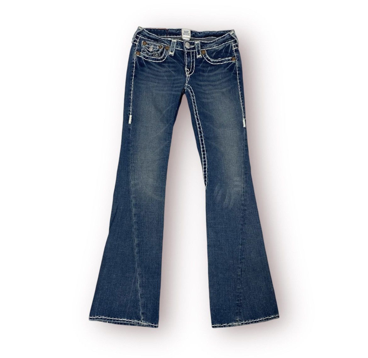 True Religion × Vintage True Religion Jeans White Stitch Denim Y2K