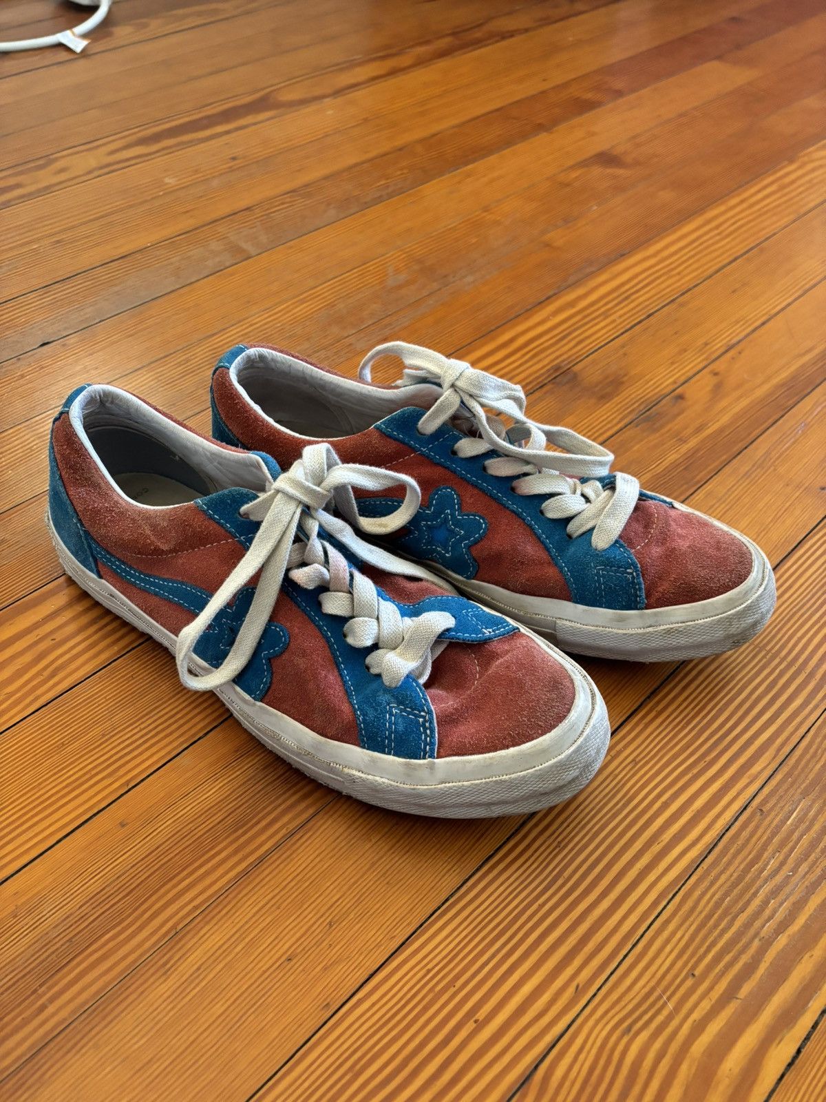 Converse × Golf Wang × Golf le Fleur Golf Le Fleur Red/Blue Original Low Top Converse Men’s 10 Size US 10 / EU 43 - 2 Thumbnail