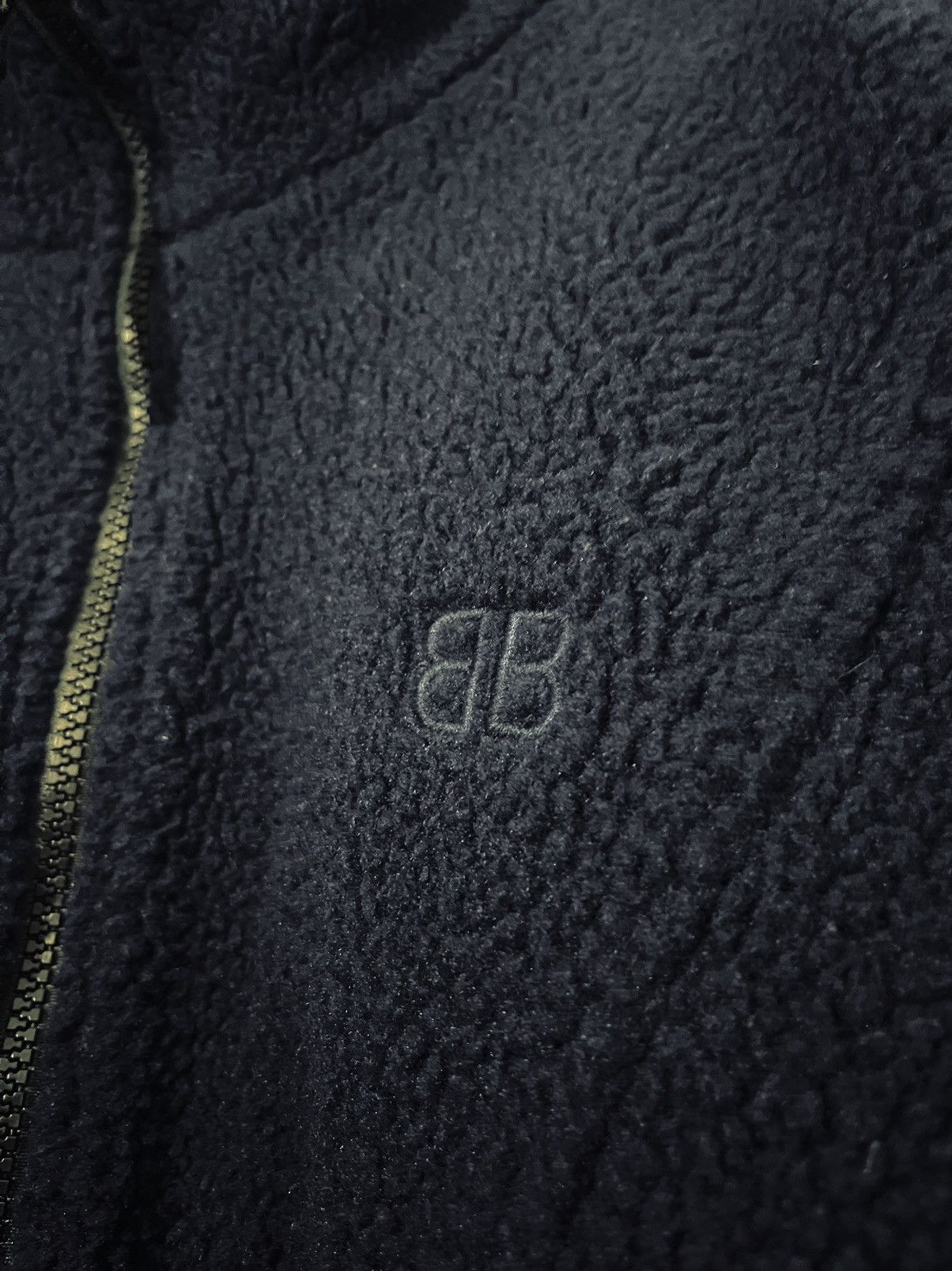 Balenciaga Balenciaga Navy Sherpa 1/2-Zip Jacket Size US L / EU 52-54 / 3 - 7 Thumbnail