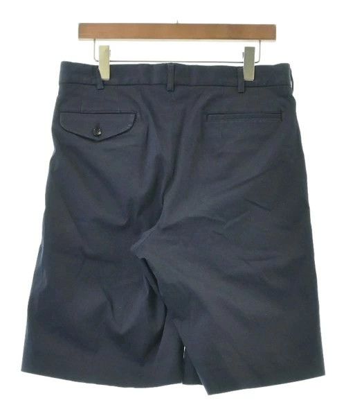 Comme des Garcons Homme Deux Shorts Cotton Plain Zip Fly Half Pants 2 Tuck Navy Blue Size US 33 - 2 Thumbnail