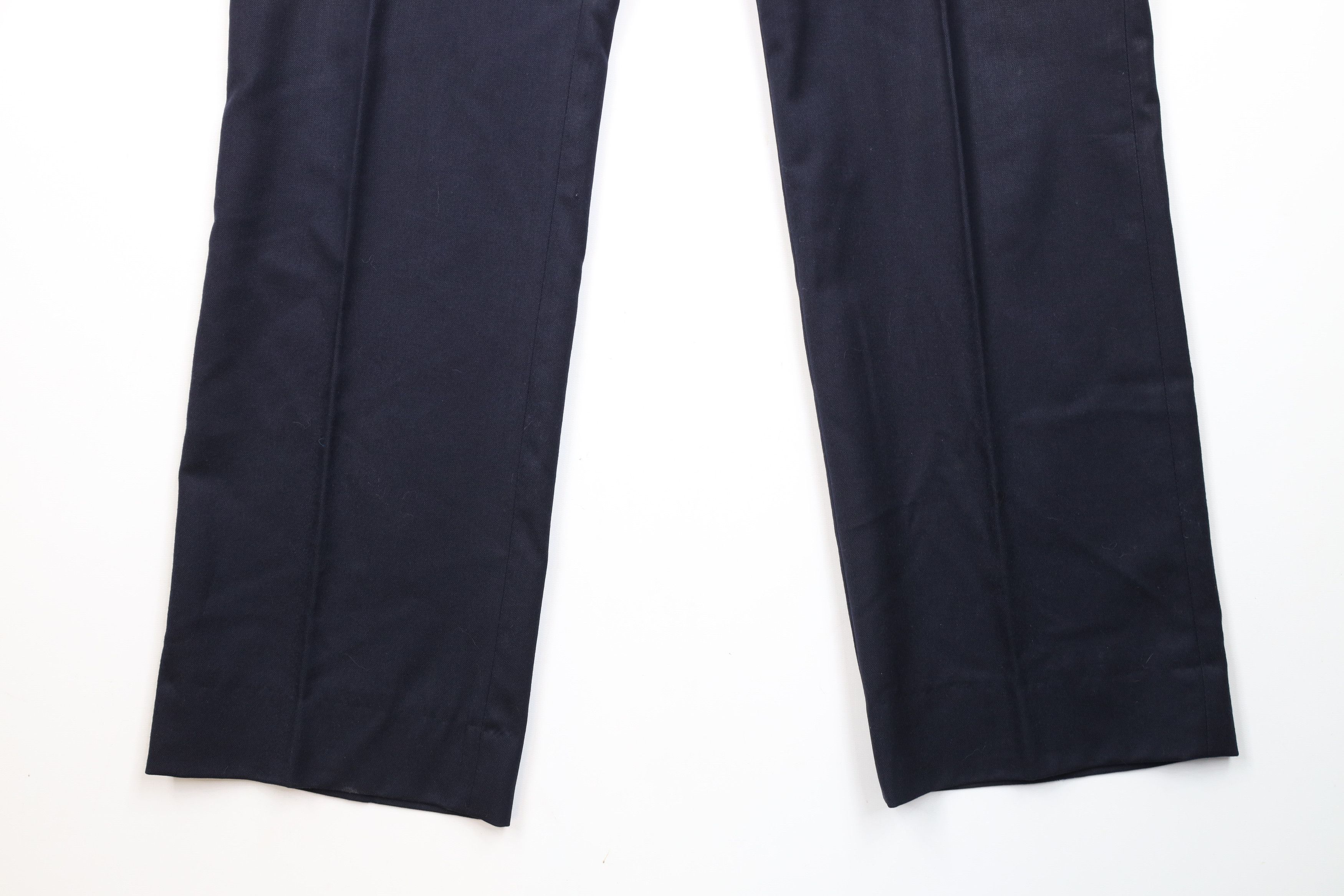 Vintage Vintage 70s Streetwear Wool Wide Leg Chino Pants Blue USA Size US 38 / EU 54 - 4 Thumbnail