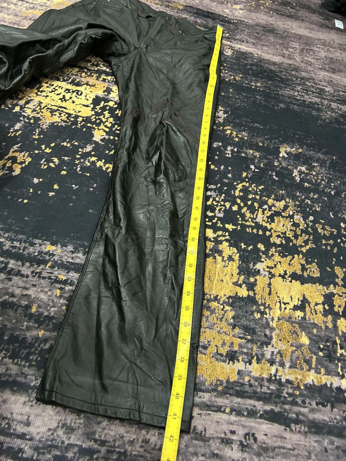 Takeo Kikuchi Takeo Kikuchi Fleur Leather Pants Size US 30 / EU 46 - 24 Thumbnail