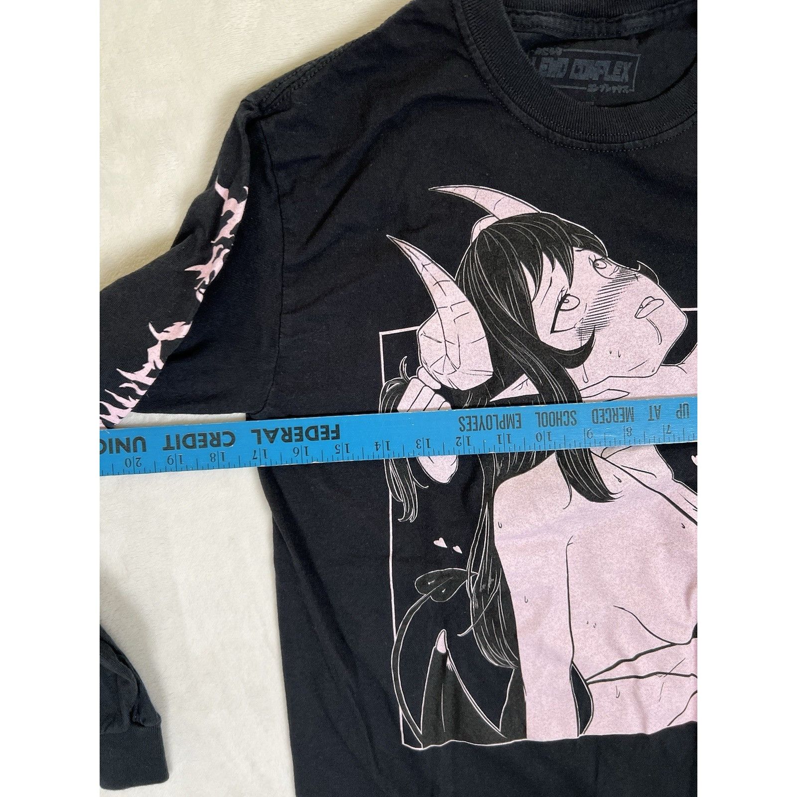 Other Lewd Complex T-Shirt Mens Small Black Graphic Anime Girl Lon Size US S / EU 44-46 / 1 - 4 Thumbnail