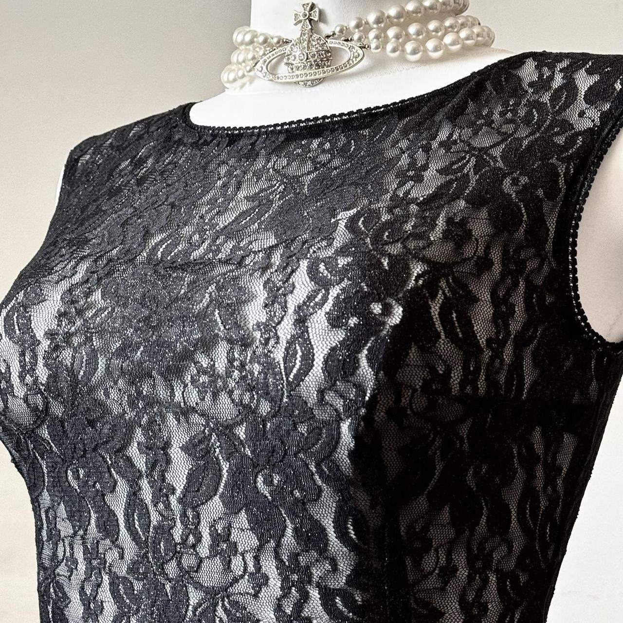 Vintage So unique lace gothic avant - garde blouse Size S / US 4 / IT 40 - 6 Thumbnail